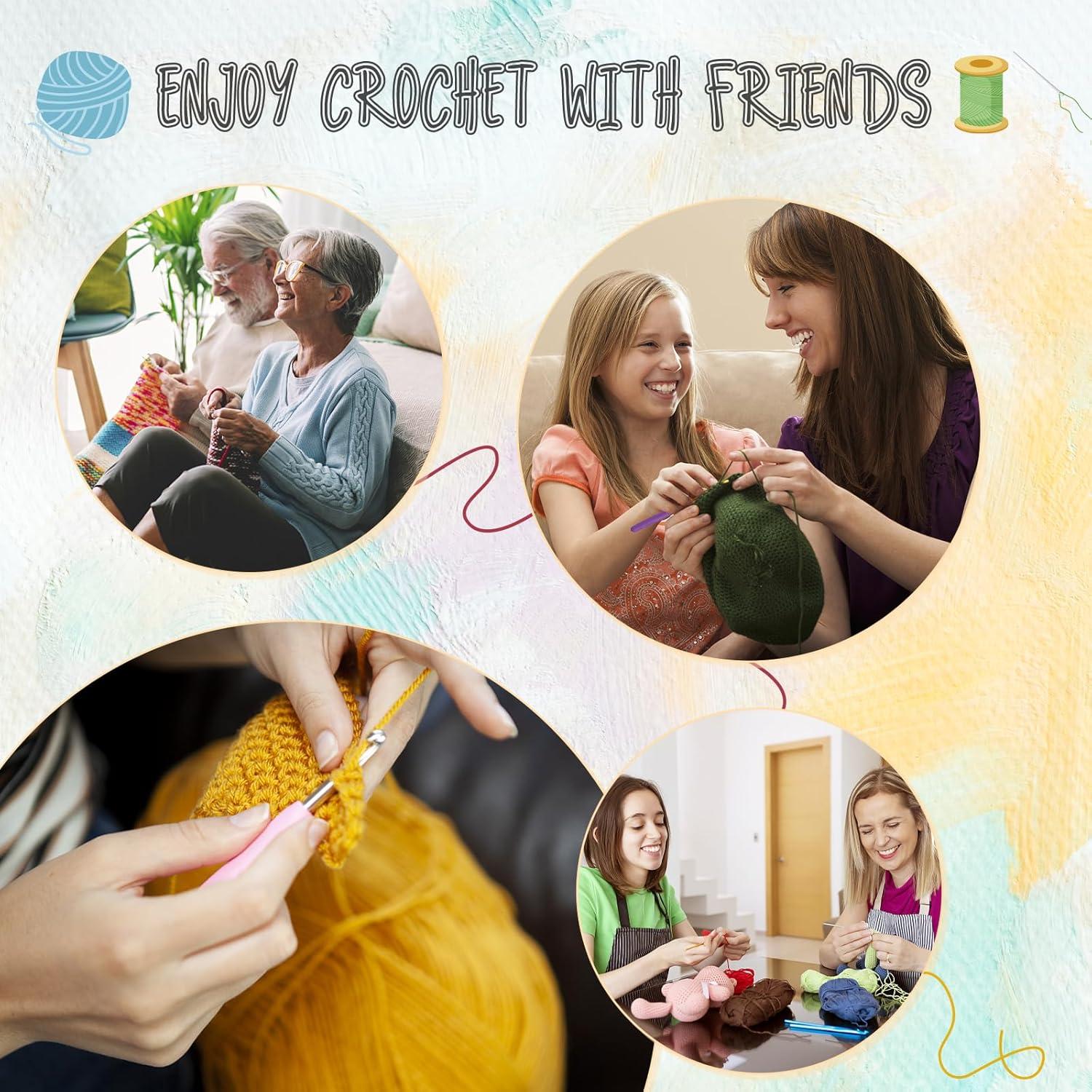 Juego de Ganchillos LIHAO 14 Piezas Ergonomicos para Principiantes