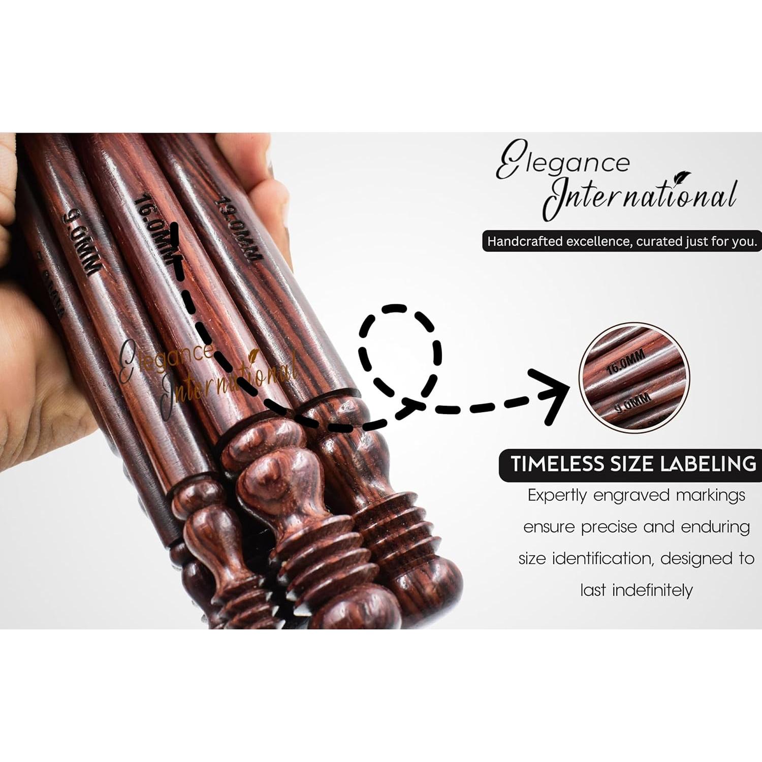 Juego de Ganchillos Ergonomicos Elegance - 15 Piezas 3.5 a 25mm