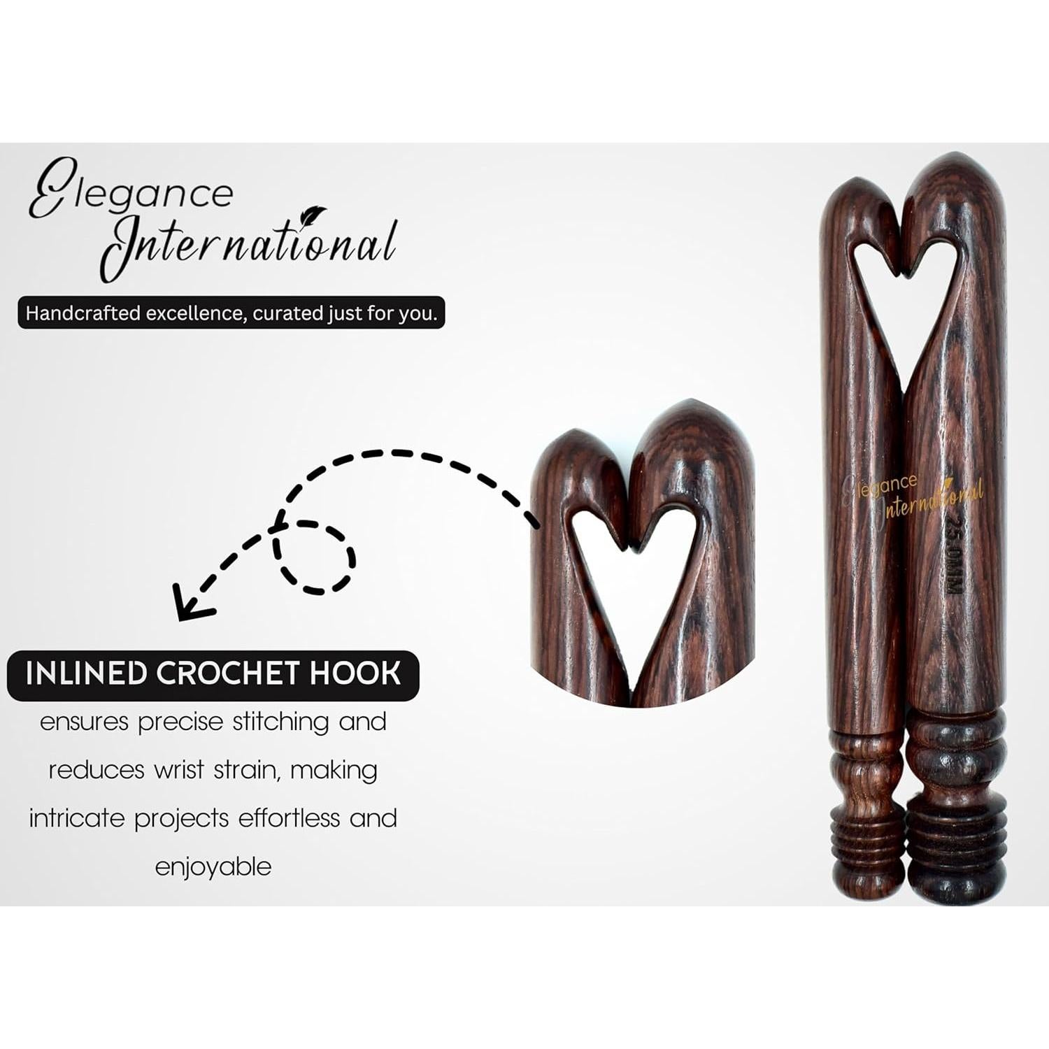 Juego de Ganchillos Ergonomicos Elegance - 15 Piezas 3.5 a 25mm