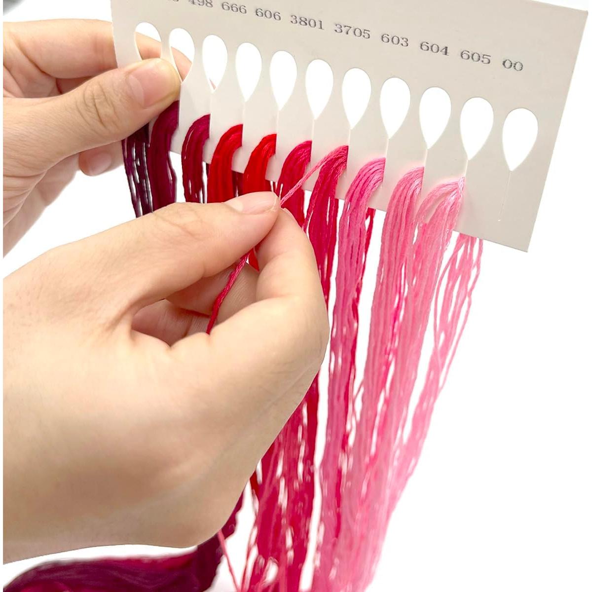 Juego de Hilos de Bordado Zhenqing 10 Colores 60 Madejas 1.2m