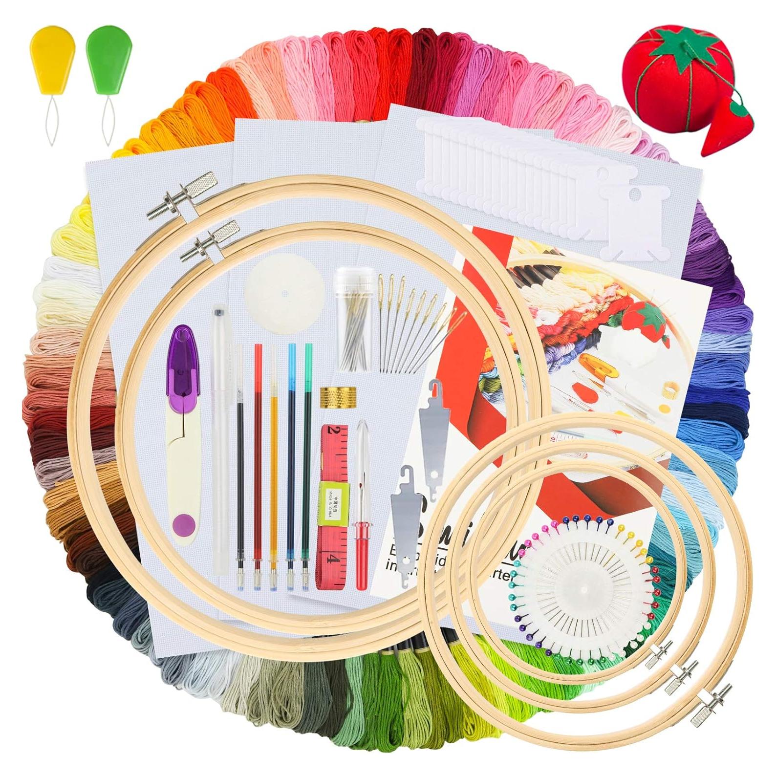 Kit de Bordado Similane 215 Piezas con 100 Hilos de Colores