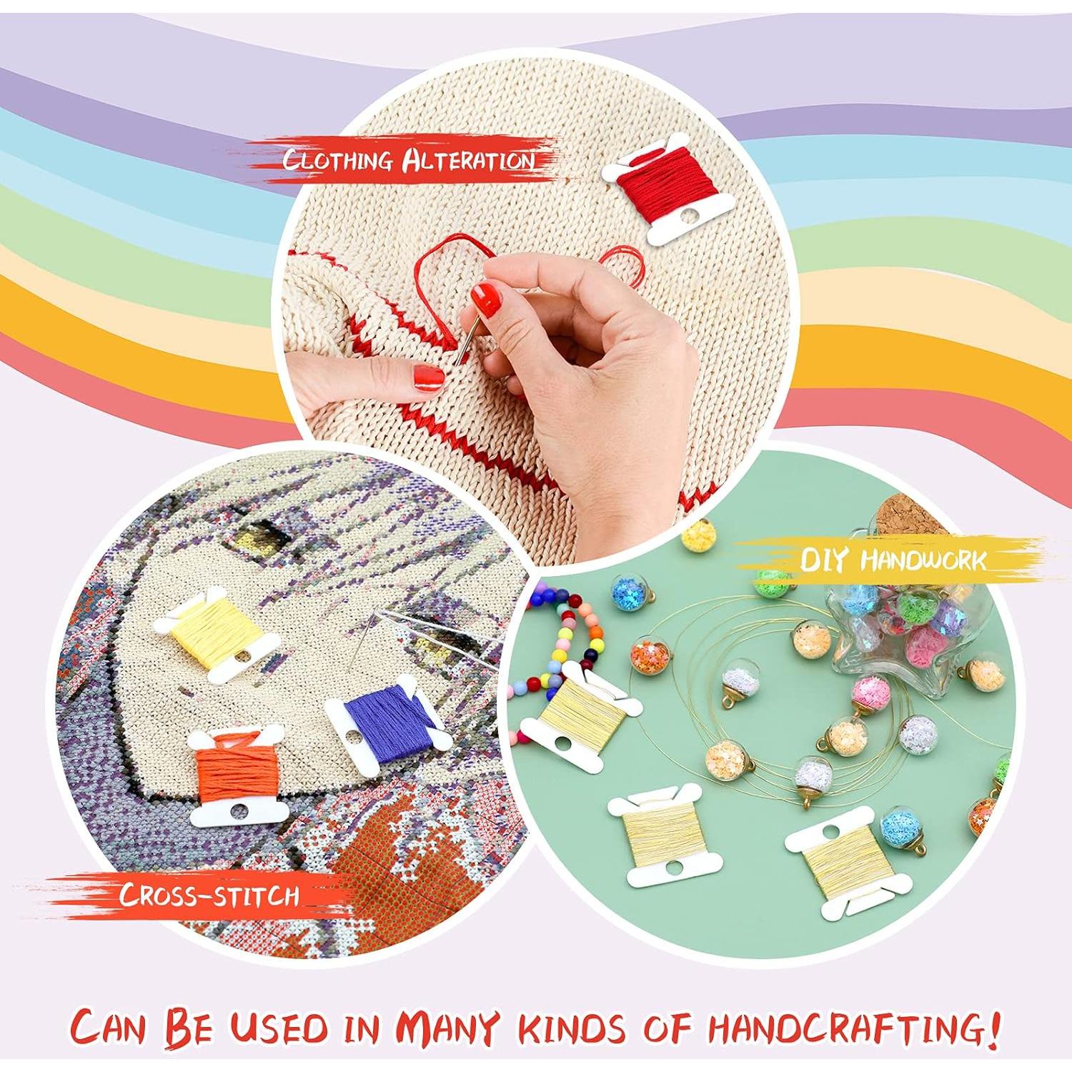 Bobinas de Hilo de Bordado MUZHI 128 Pcs Plástico Organizador