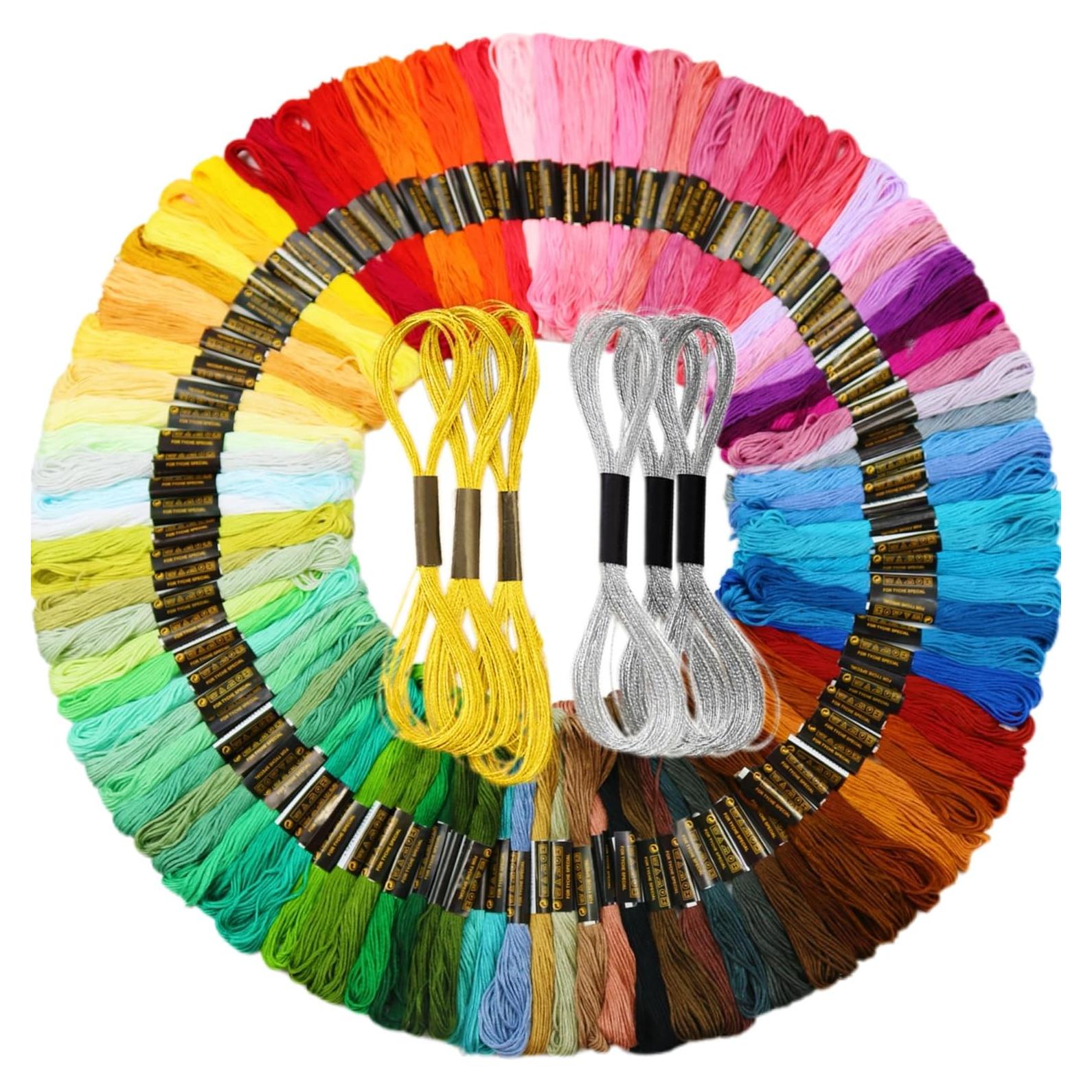 Hilos de Bordado Elementos de Atenea 106 Colores Algodón