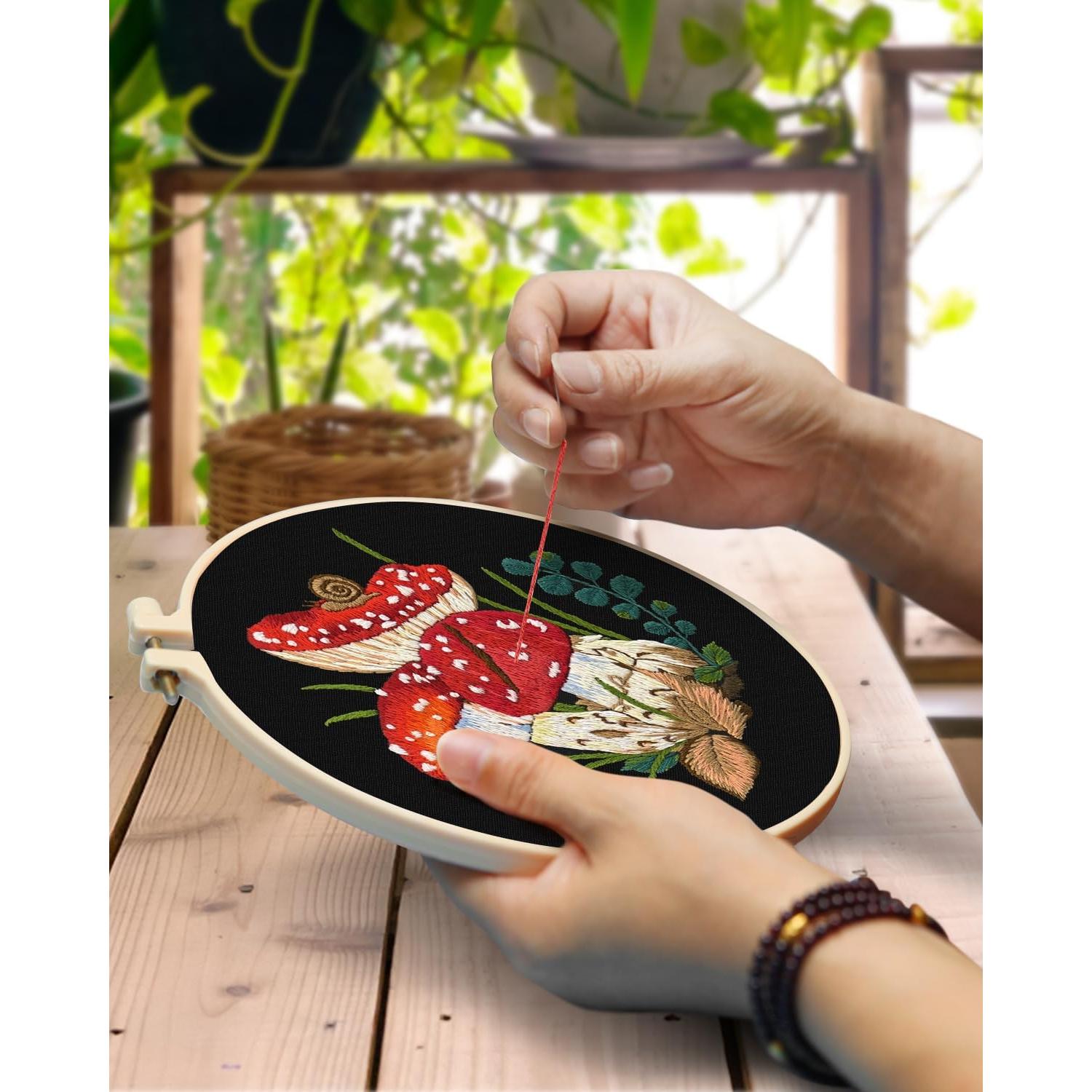 Kit de Bordado TINDTOP para Principiantes Adultos - 3 Piezas