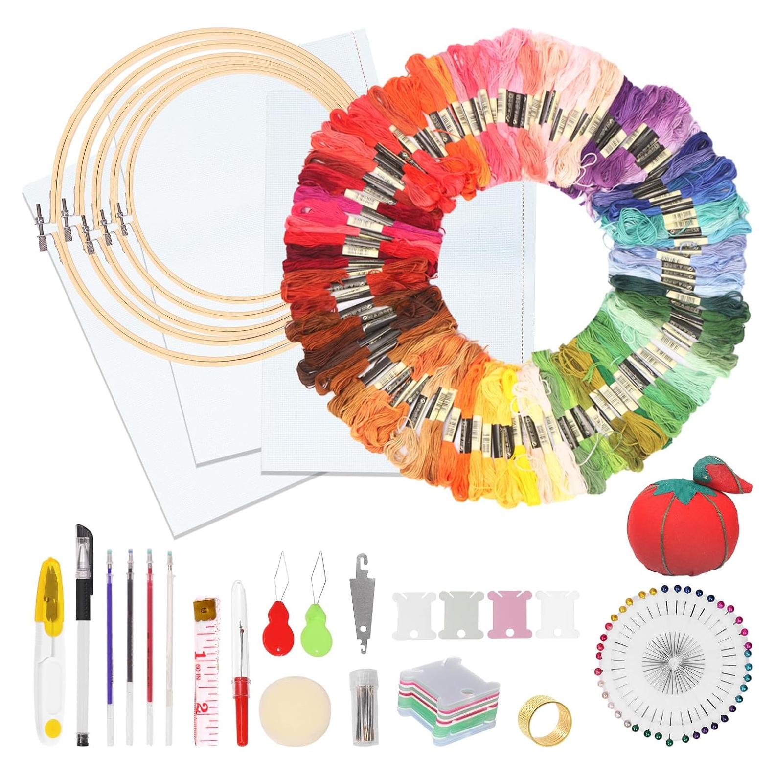 Kit de Bordado Punch Needle Glarks 210 Piezas con Hilos