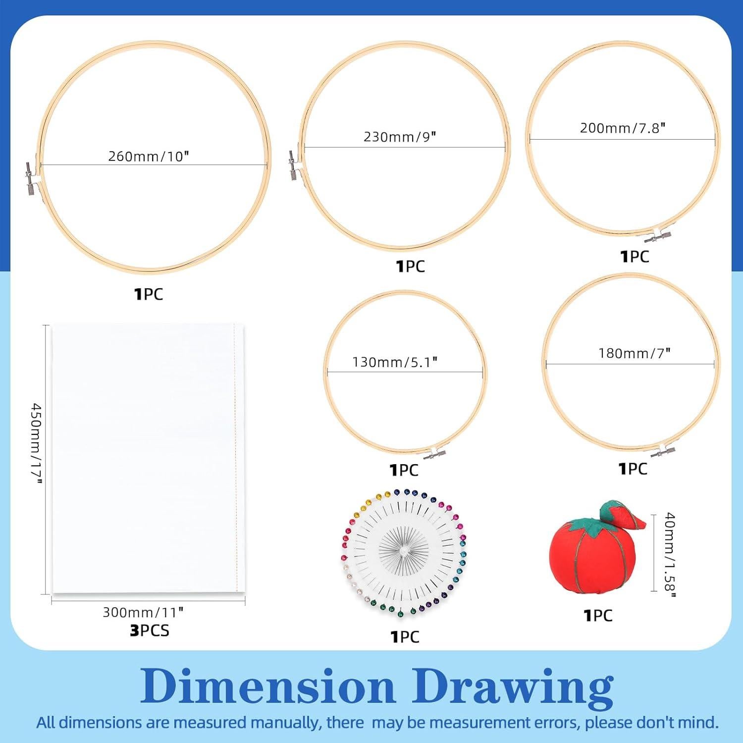 Kit de Bordado Punch Needle Glarks 210 Piezas con Hilos