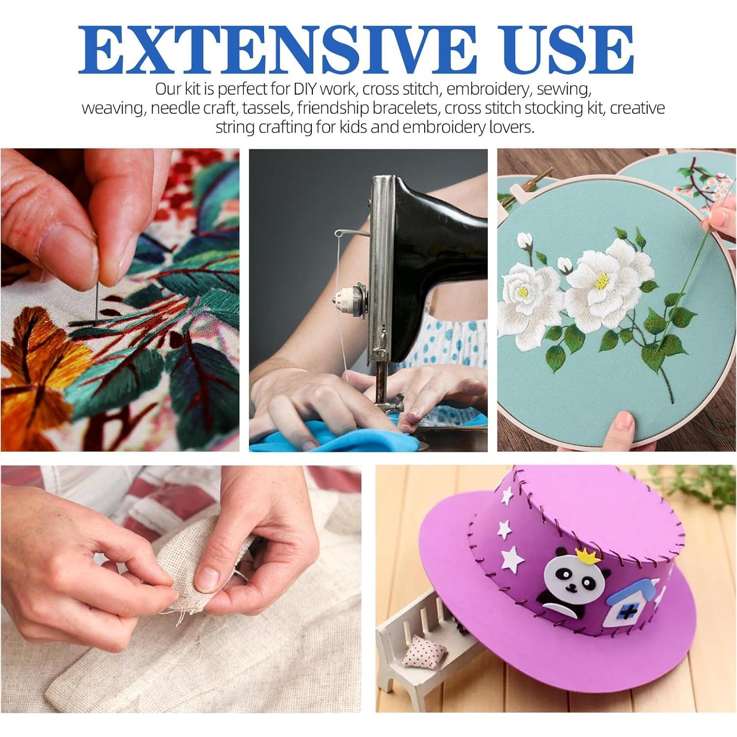 Kit de Bordado Punch Needle Glarks 210 Piezas con Hilos