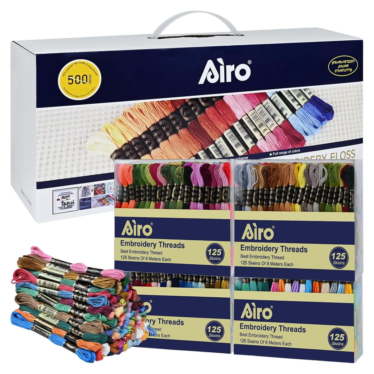 500 Madejas Hilo de Bordar Embhand 8m Algodón Multicolor