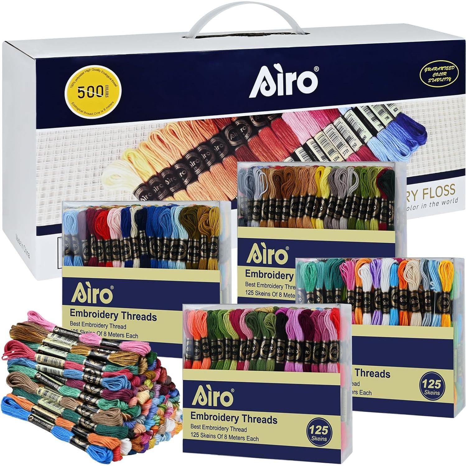 500 Madejas Hilo de Bordar Embhand 8m Algodón Multicolor