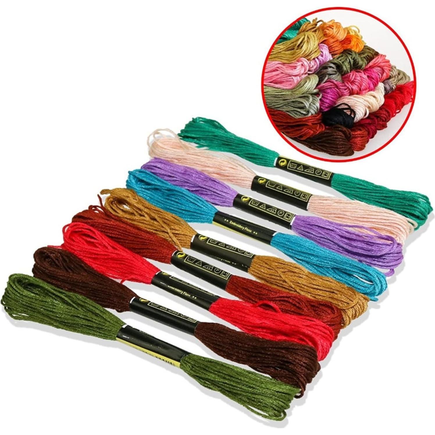 Hilos de Bordado Dimensean 100 Pcs Algodón 8m Colores Variados