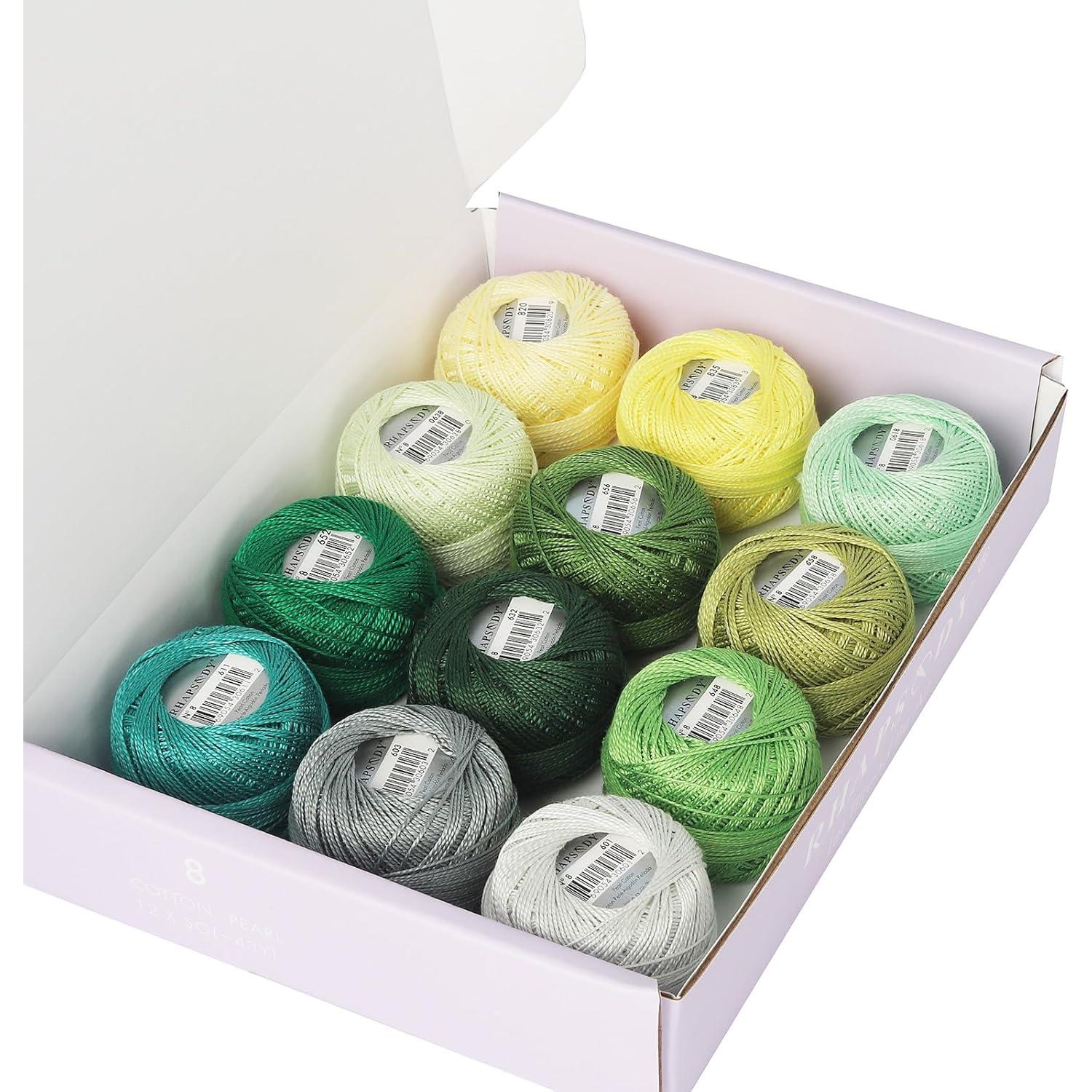 Conjunto de 12 Bolas Rhapsody Algodón Egipcio Verde Hoja