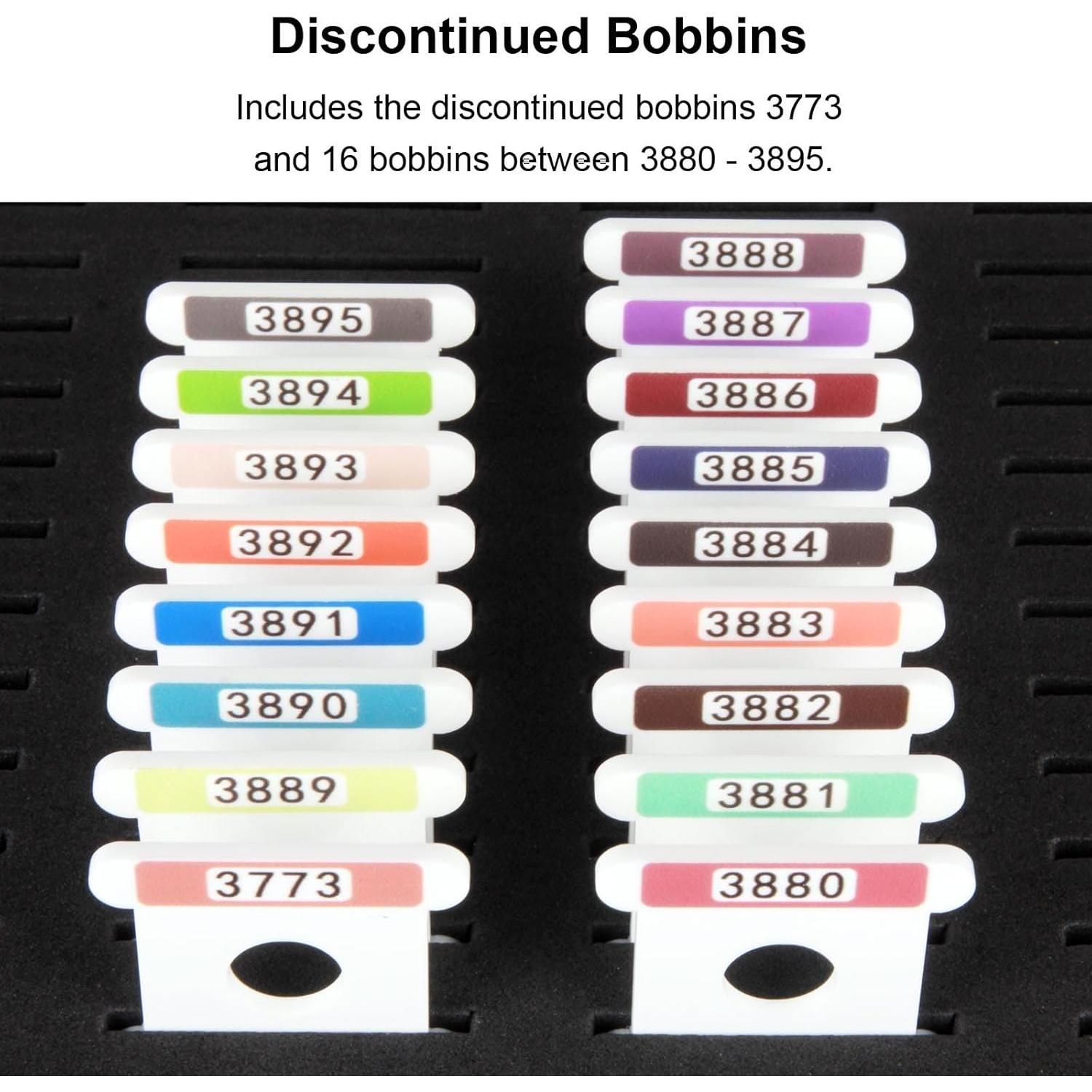 Bobinas de Hilo de Bordado Acrílico Hamtery 100 Pcs 3mm