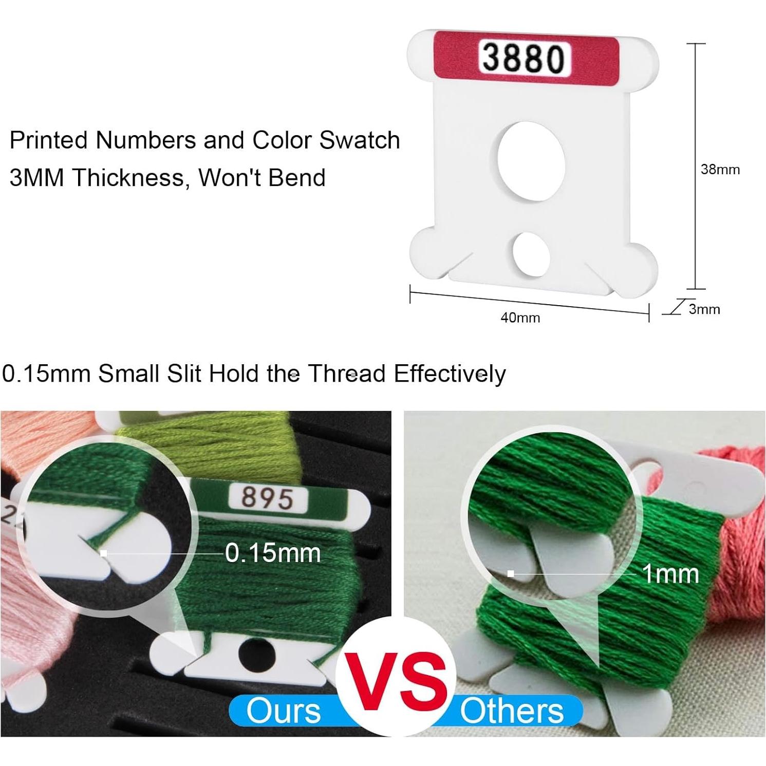 Bobinas de Hilo de Bordado Acrílico Hamtery 100 Pcs 3mm