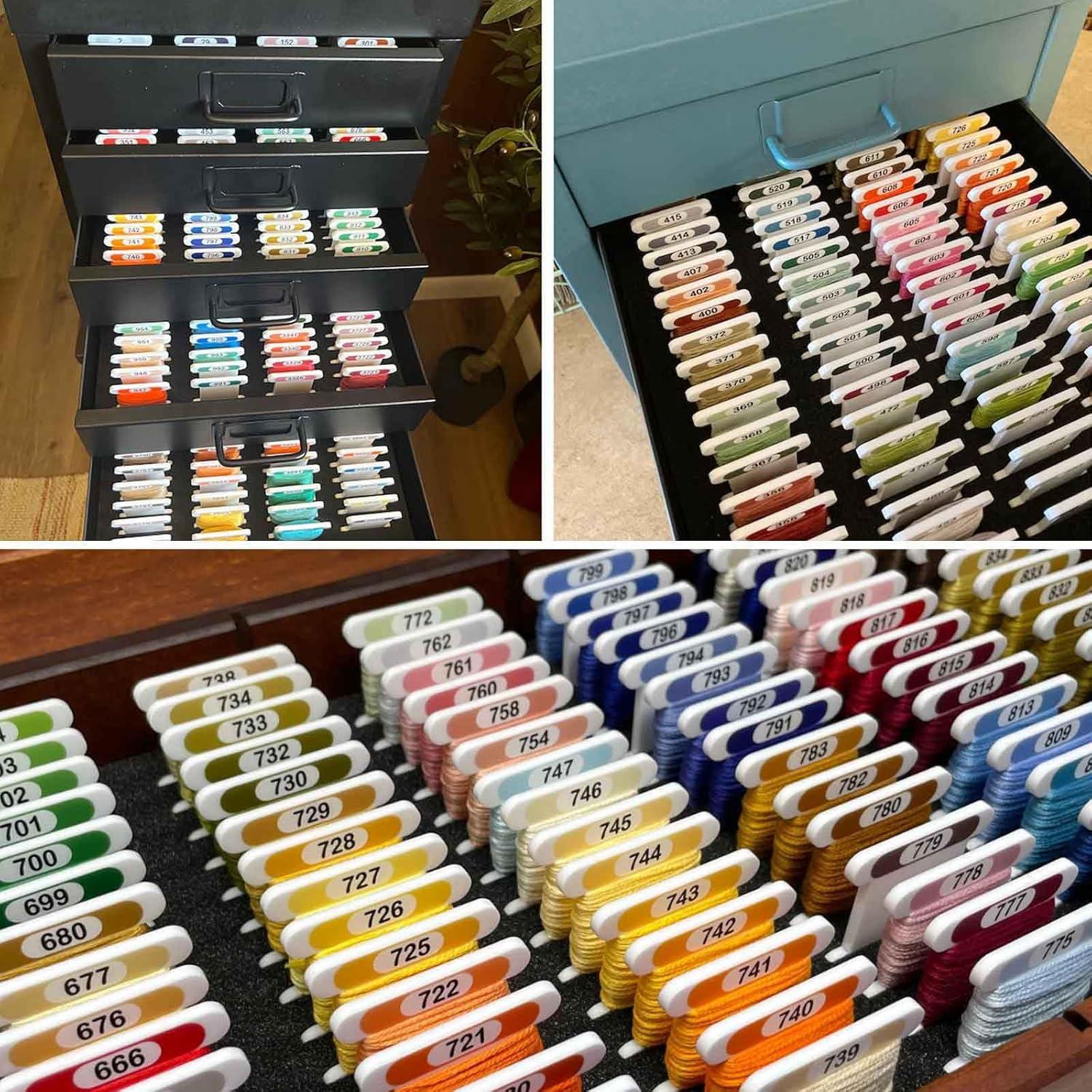 Bobinas de Hilo de Bordado Acrílico Hamtery 100 Pcs 3mm