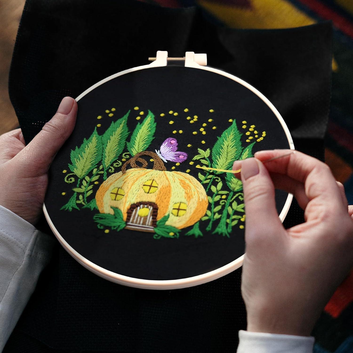 Kit de Bordado ERKOON para Principiantes - 5 Patrones y Accesorios