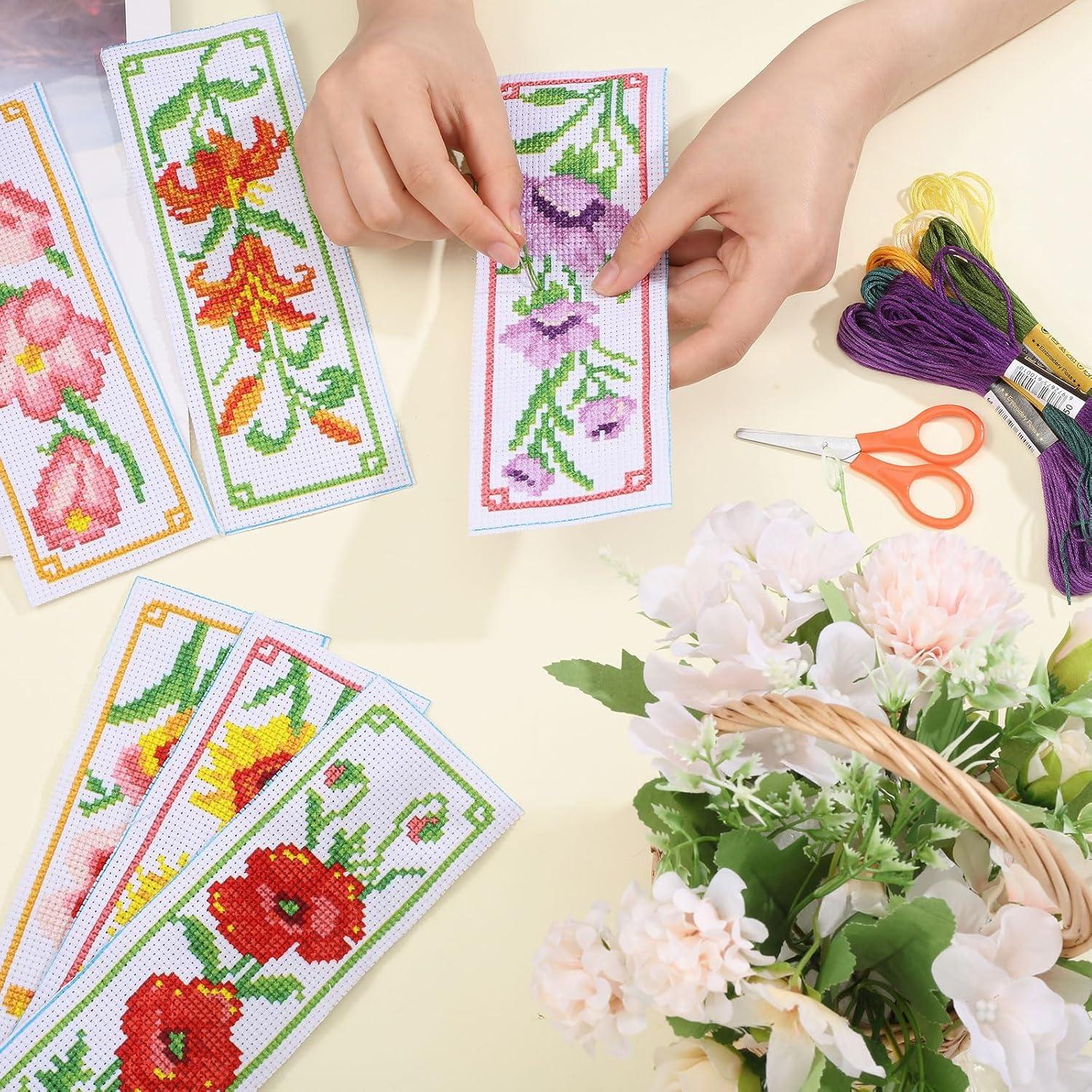 Kit de Marcadores de Punto de Cruz ORIGACH 6 Piezas Floral