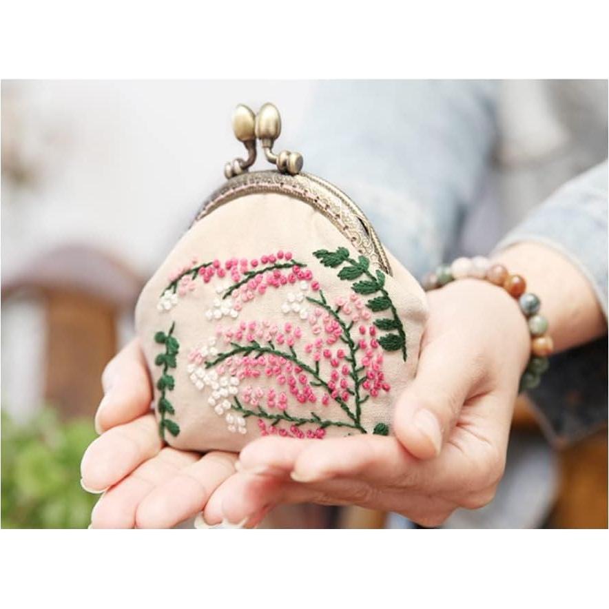 Kit de Bordado DIY Maydear - Monedero Vintage para Adultos