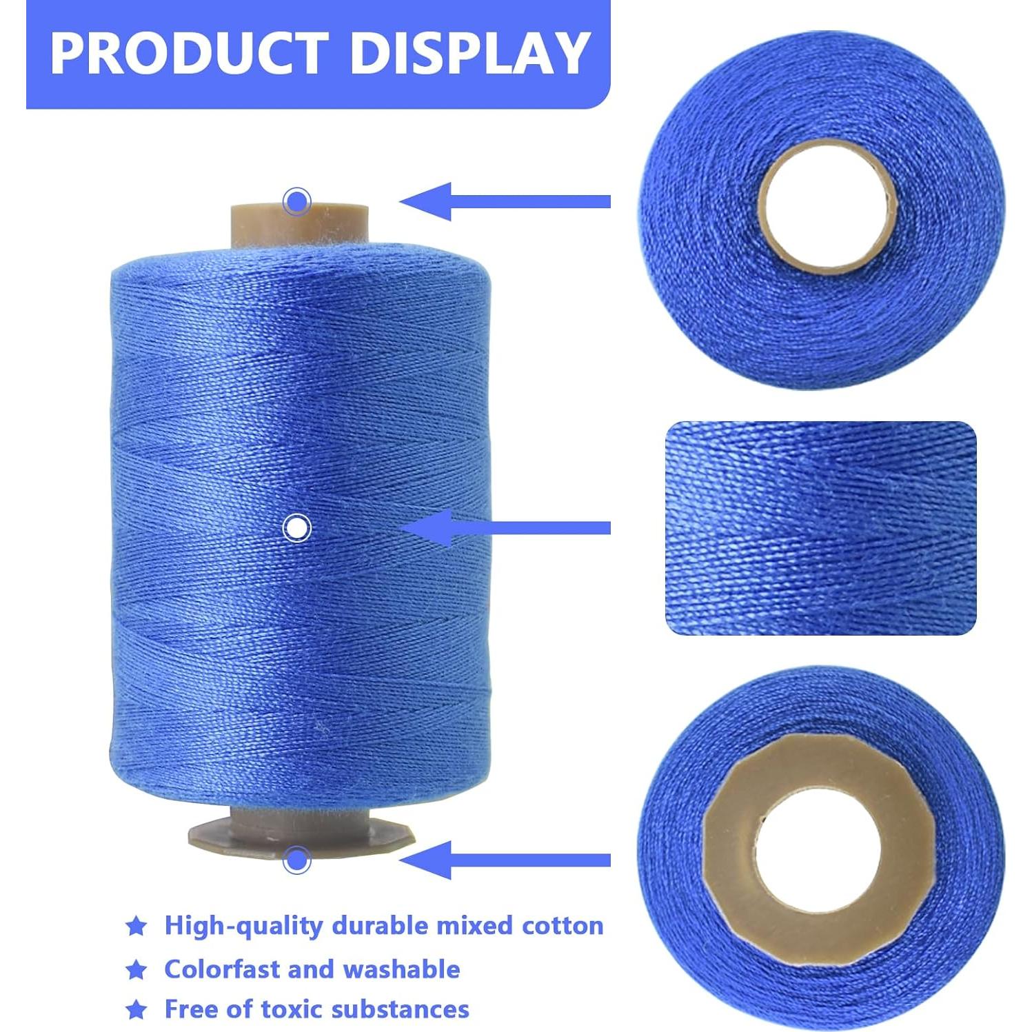 Juego de 24 carretes de hilo de costura SHRJ 1000 yardas algodón