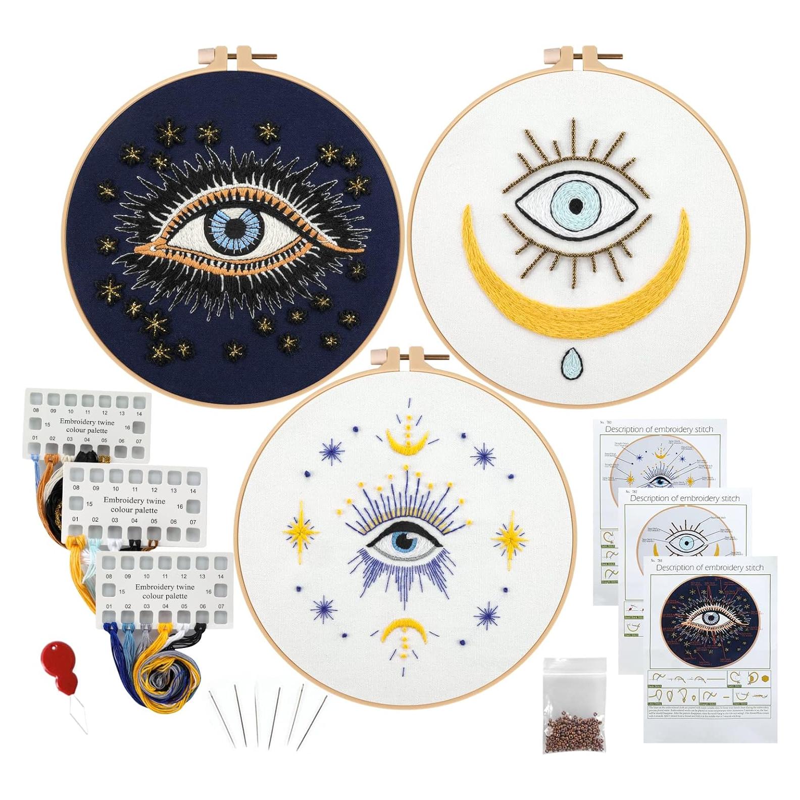 Kit de Bordado Anidaroel Ojo Maligno para Principiantes