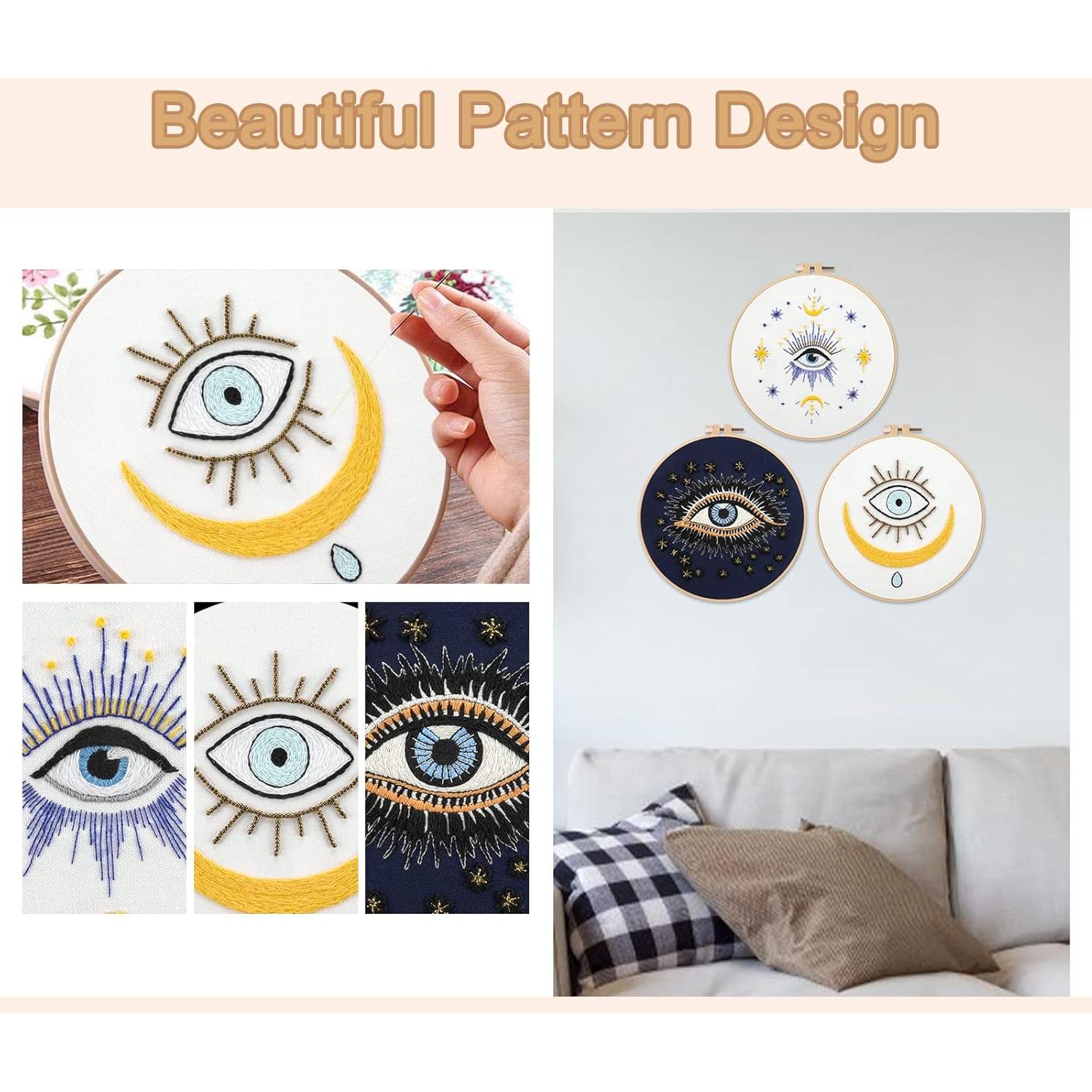 Kit de Bordado Anidaroel Ojo Maligno para Principiantes