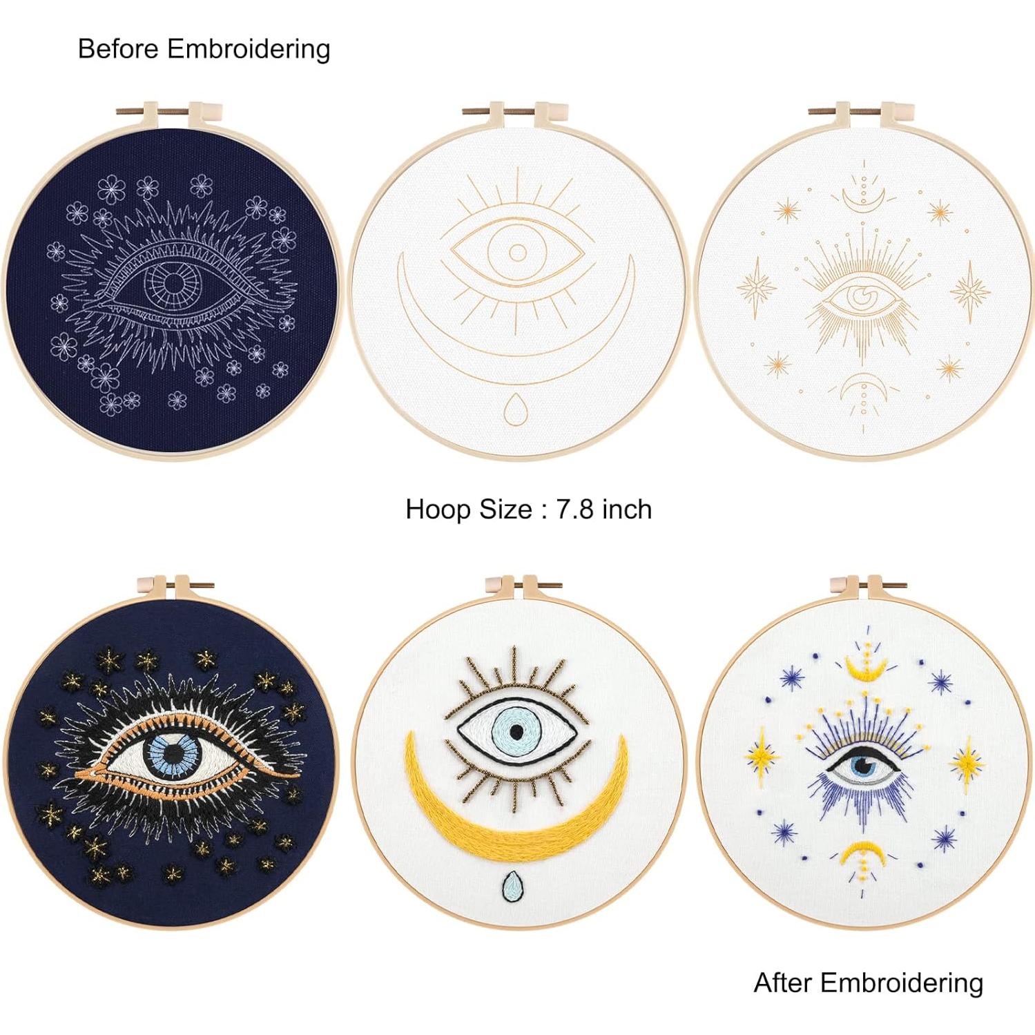 Kit de Bordado Anidaroel Ojo Maligno para Principiantes