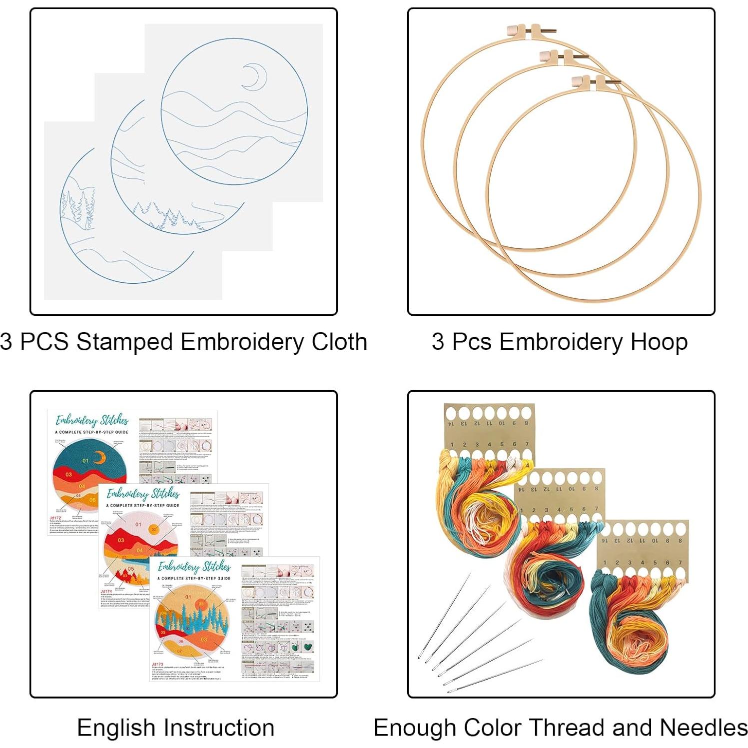 Kit de Bordado Paisaje Louise Maelys para Principiantes