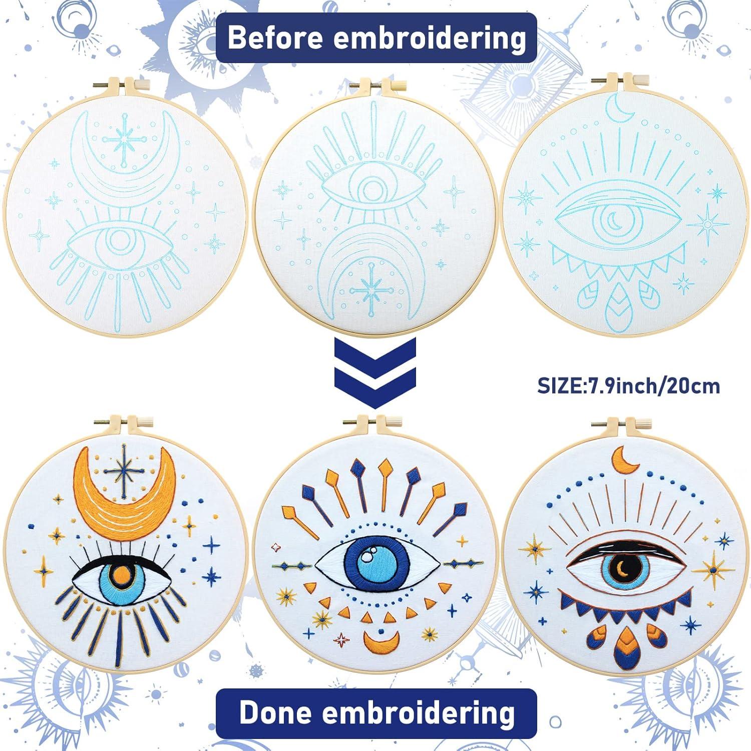 Kit de Bordado Ojo Maligno Marsui para Principiantes - 5 Piezas