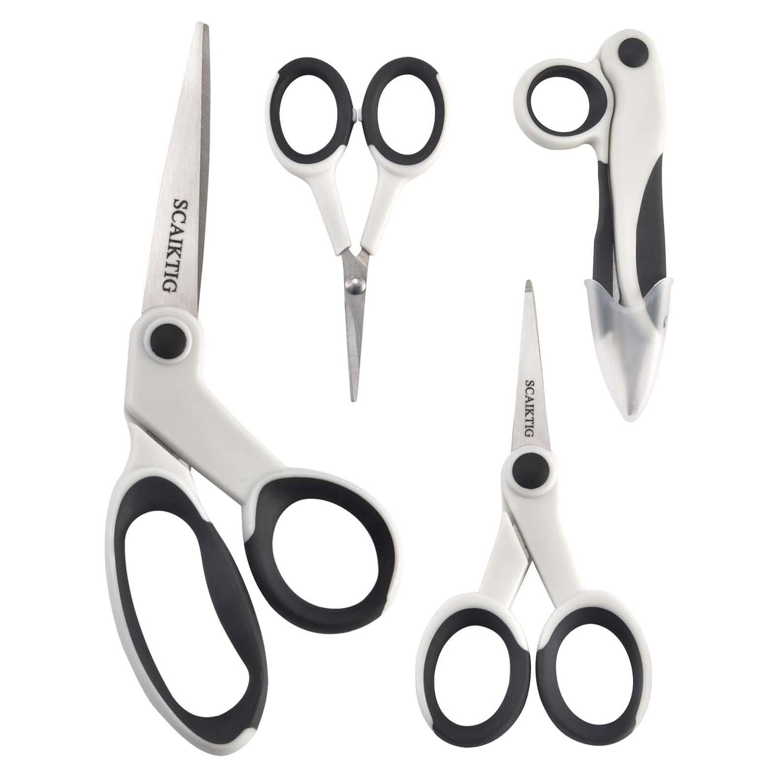 Juego de Tijeras de Costura SCAIKTIG 4 Piezas Acero Inoxidable