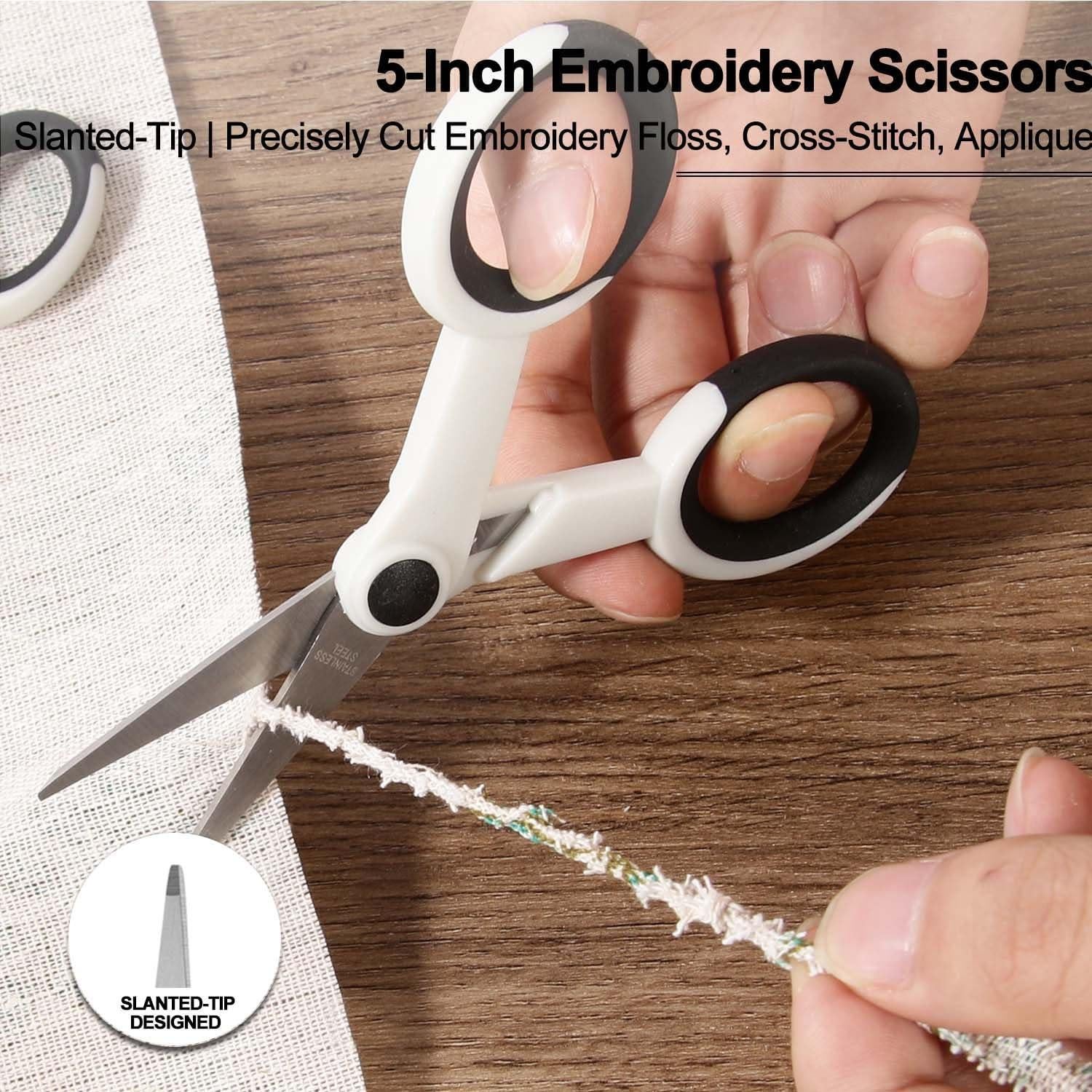 Juego de Tijeras de Costura SCAIKTIG 4 Piezas Acero Inoxidable