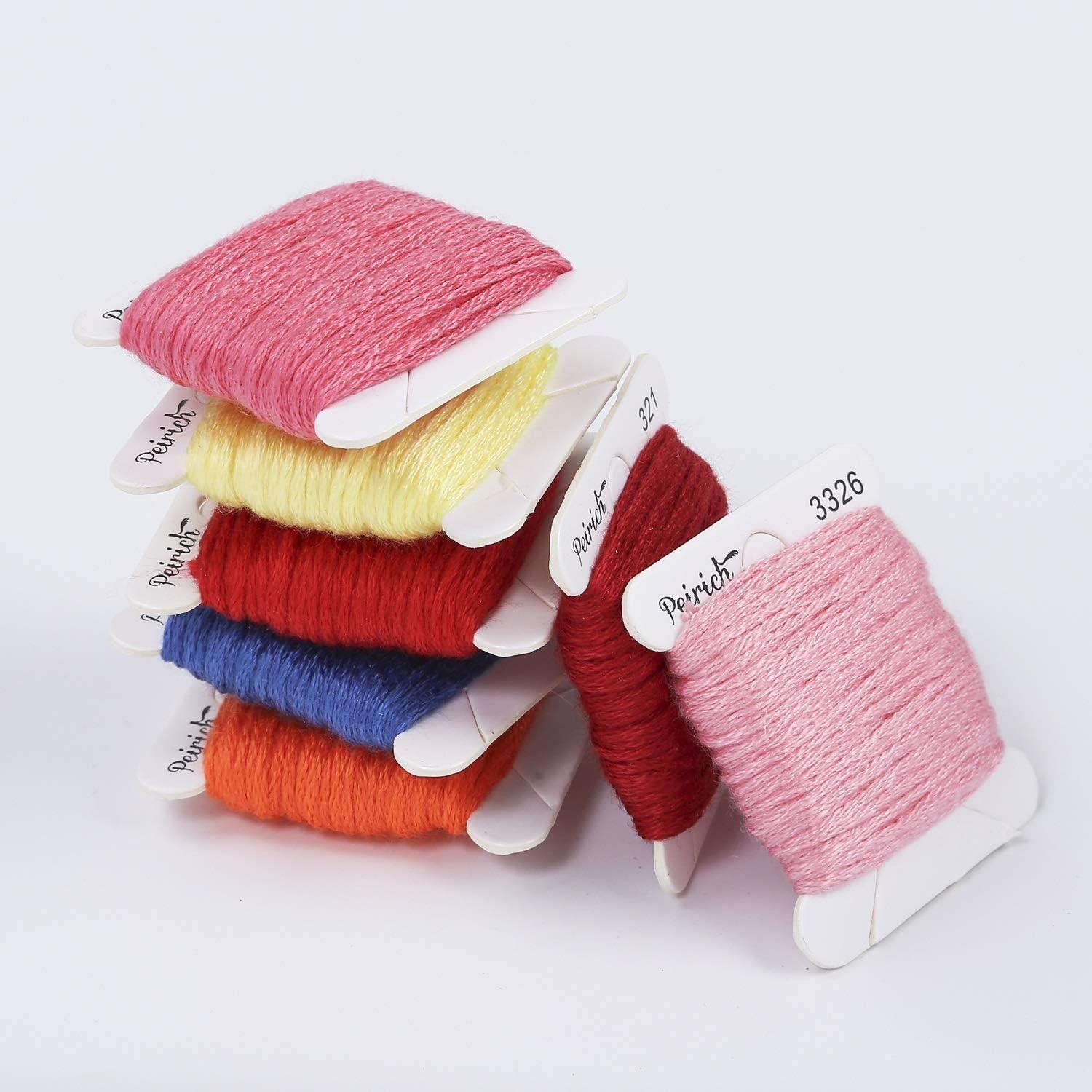 Caja Organizadora de Hilo de Bordado Peirich - 24 Compartimentos con 100 Bobinas y 459 Etiquetas