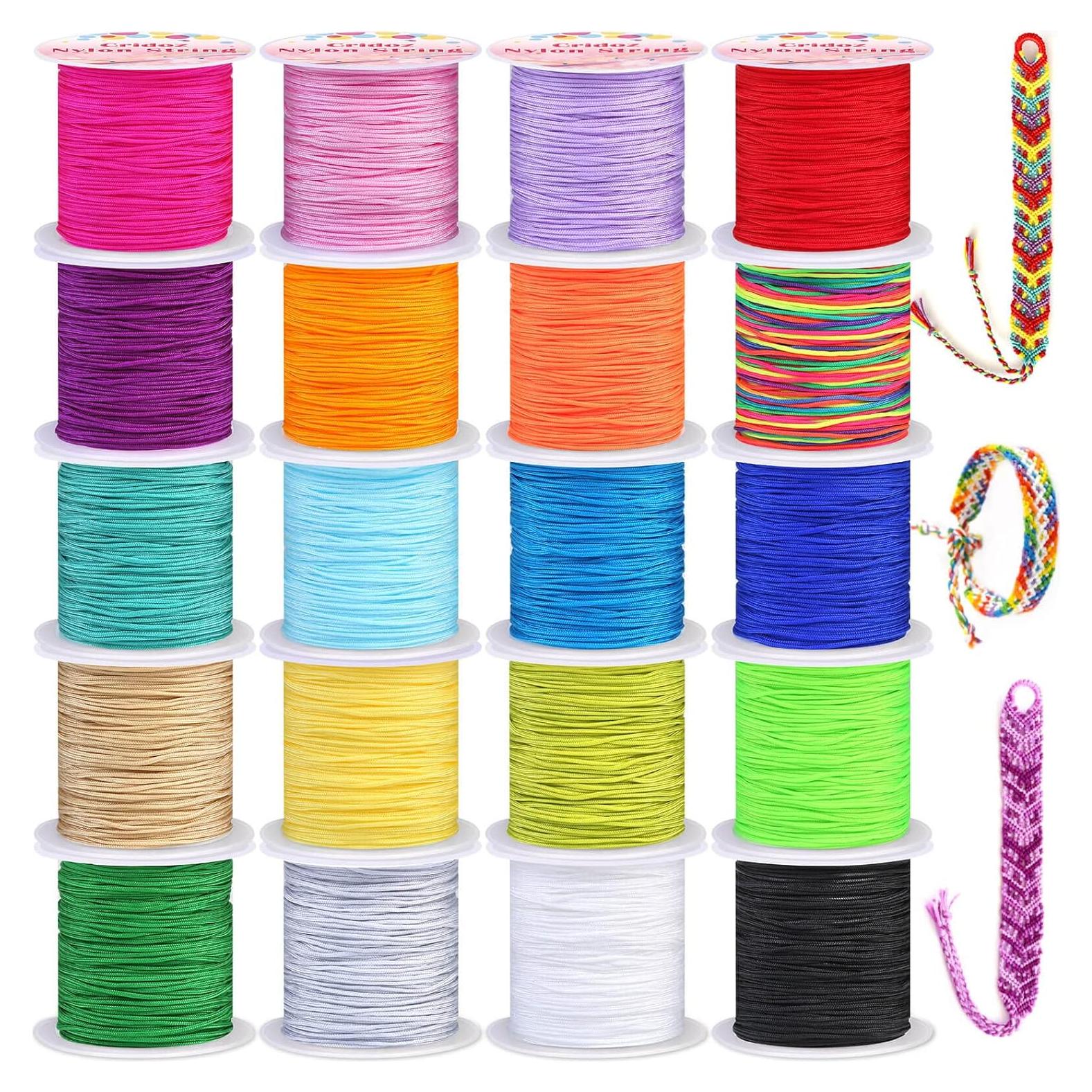 Cuerda de Nylon Cridoz 20 Rollos 0.76mm 457.2m Multicolor