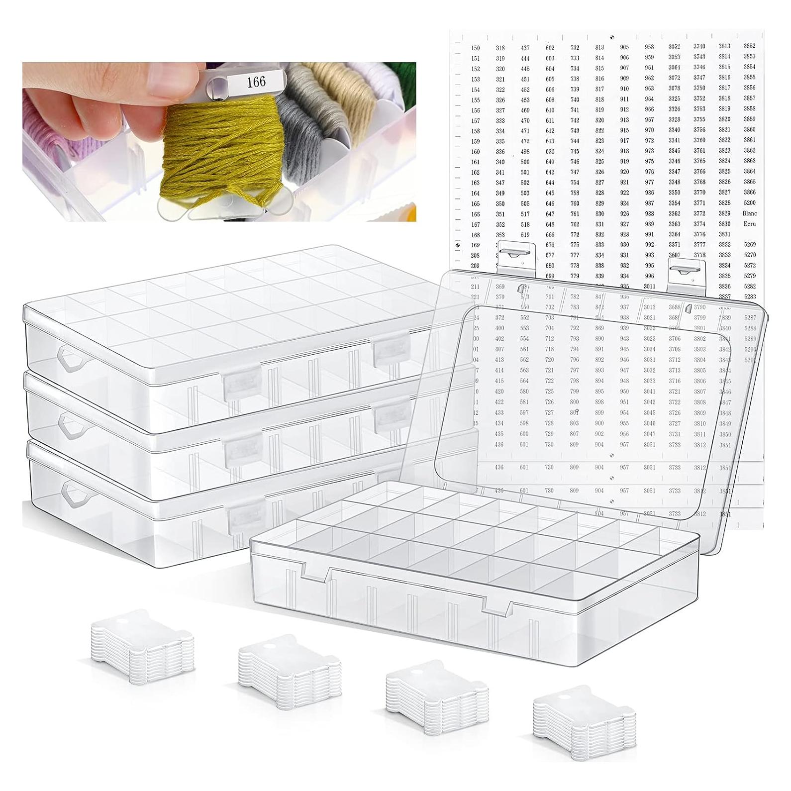 Juego de Caja Organizadora de Hilo Queekay 24 Compartimentos