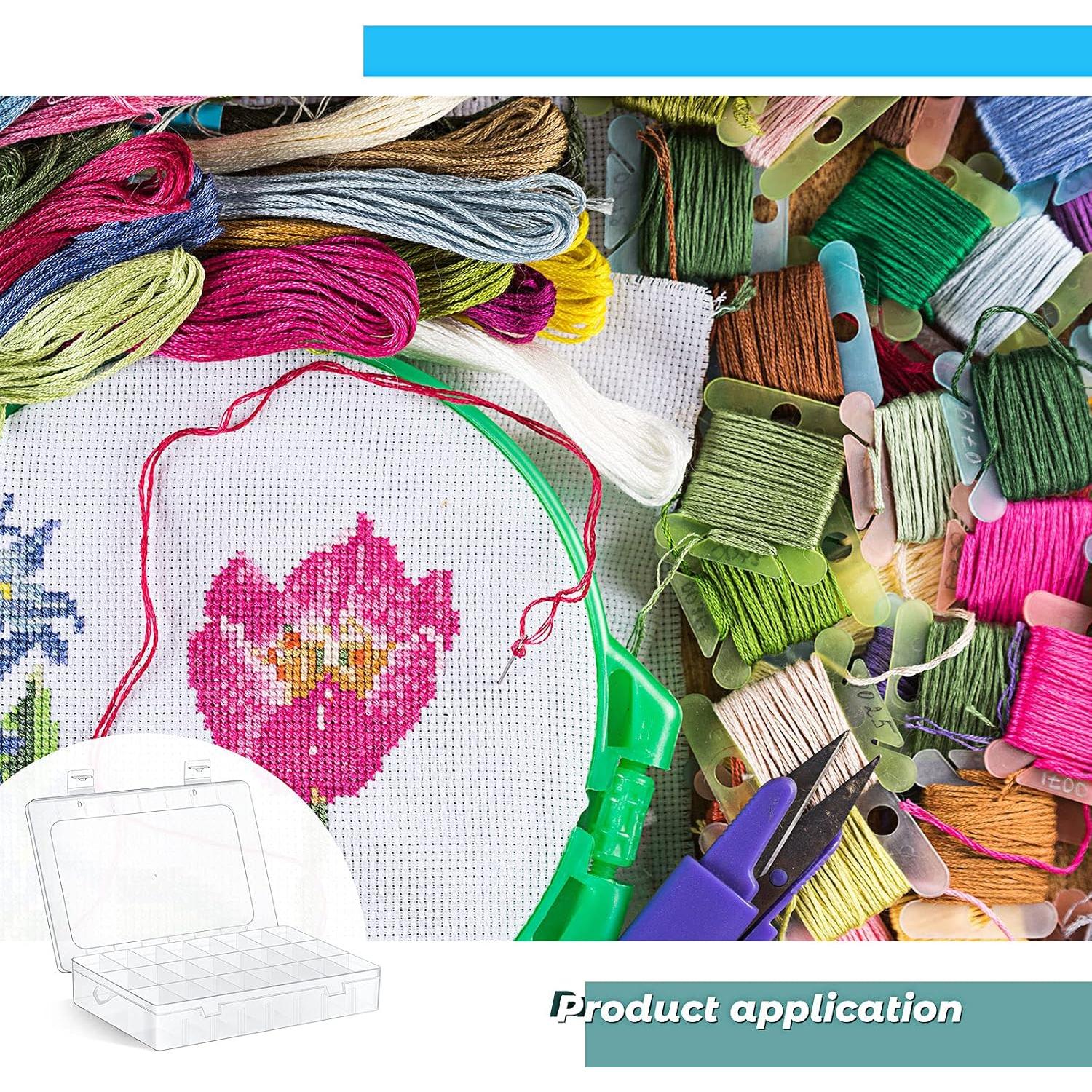 Juego de Caja Organizadora de Hilo Queekay 24 Compartimentos