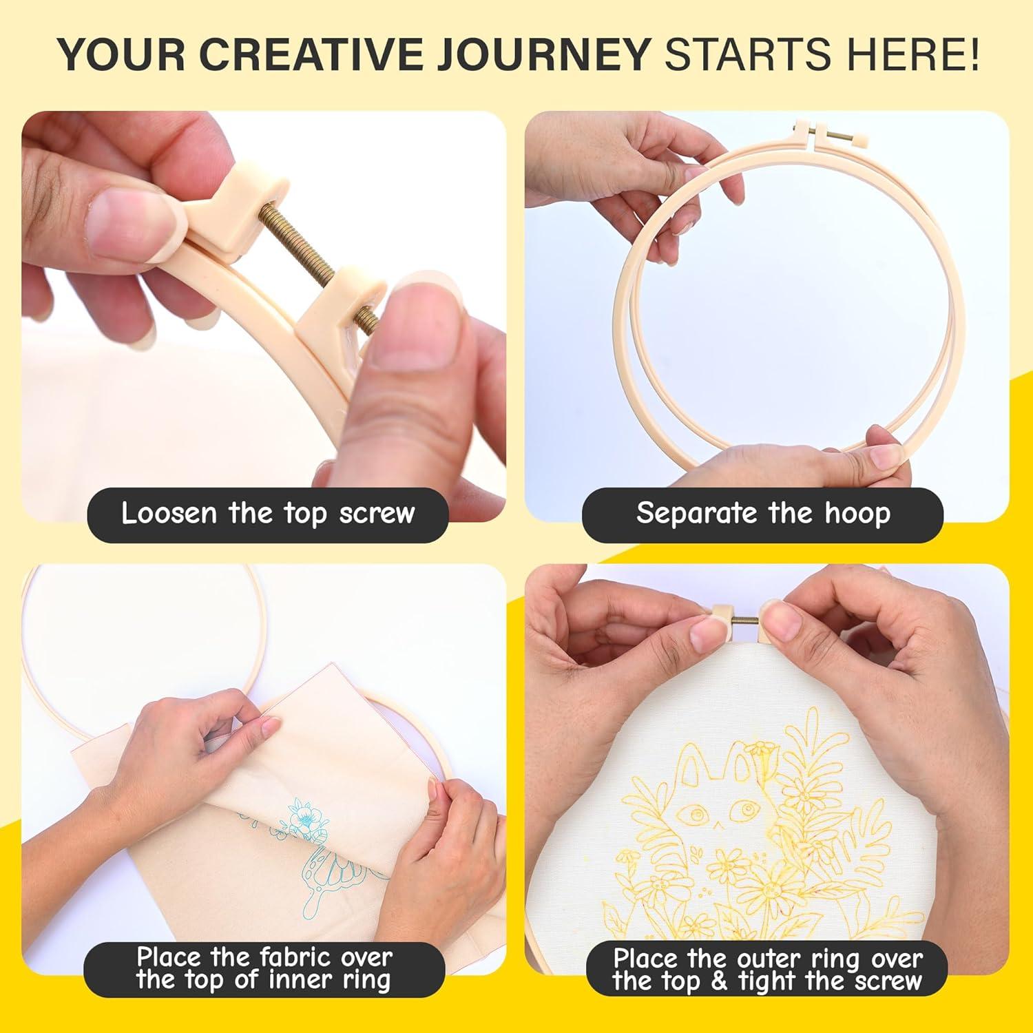 Kit de Bordado Completo The ZenStore - Gatos Negros y Gatitos