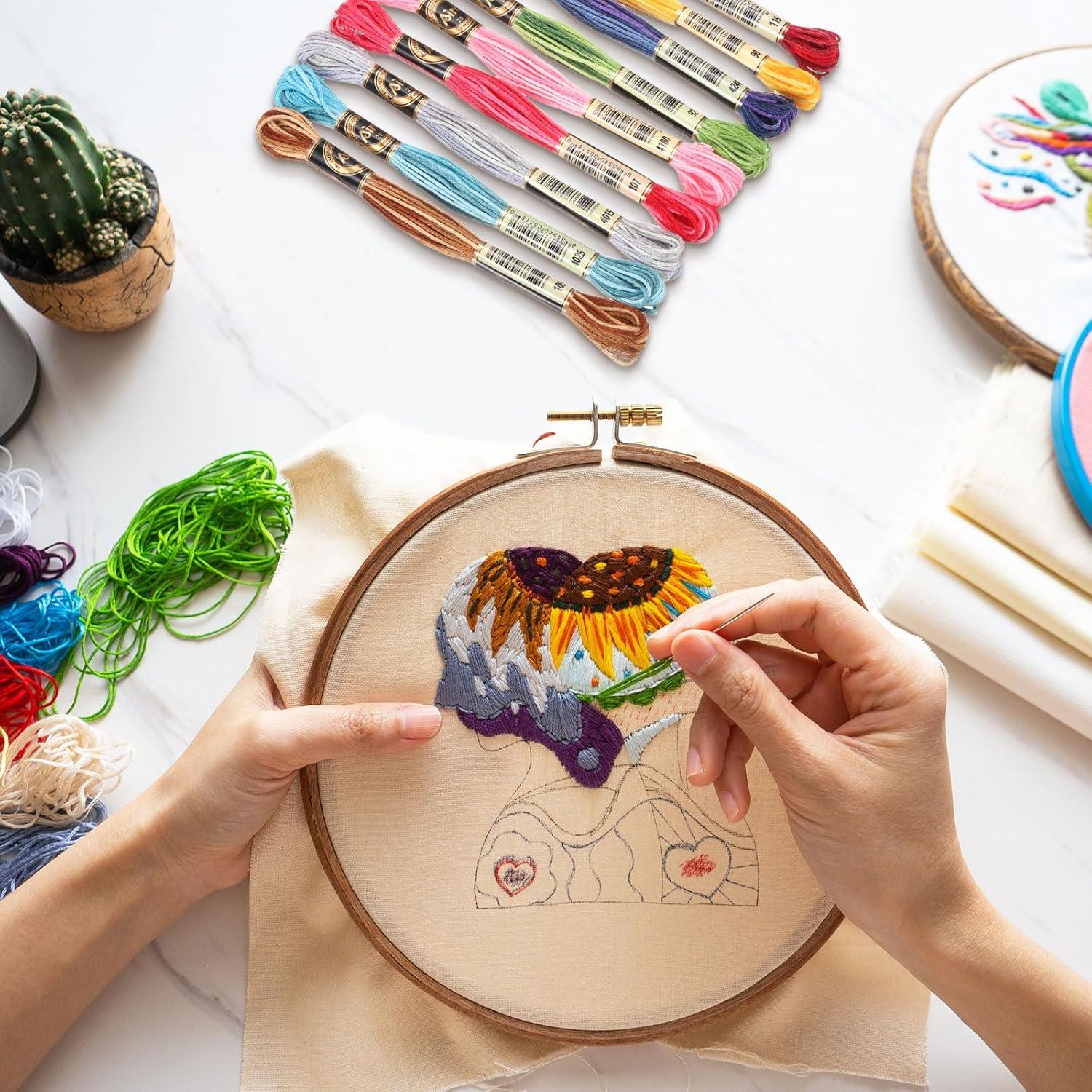 Hilo de Bordado PATIKIL 12 Madejas Poliester 8M Azul Púrpura