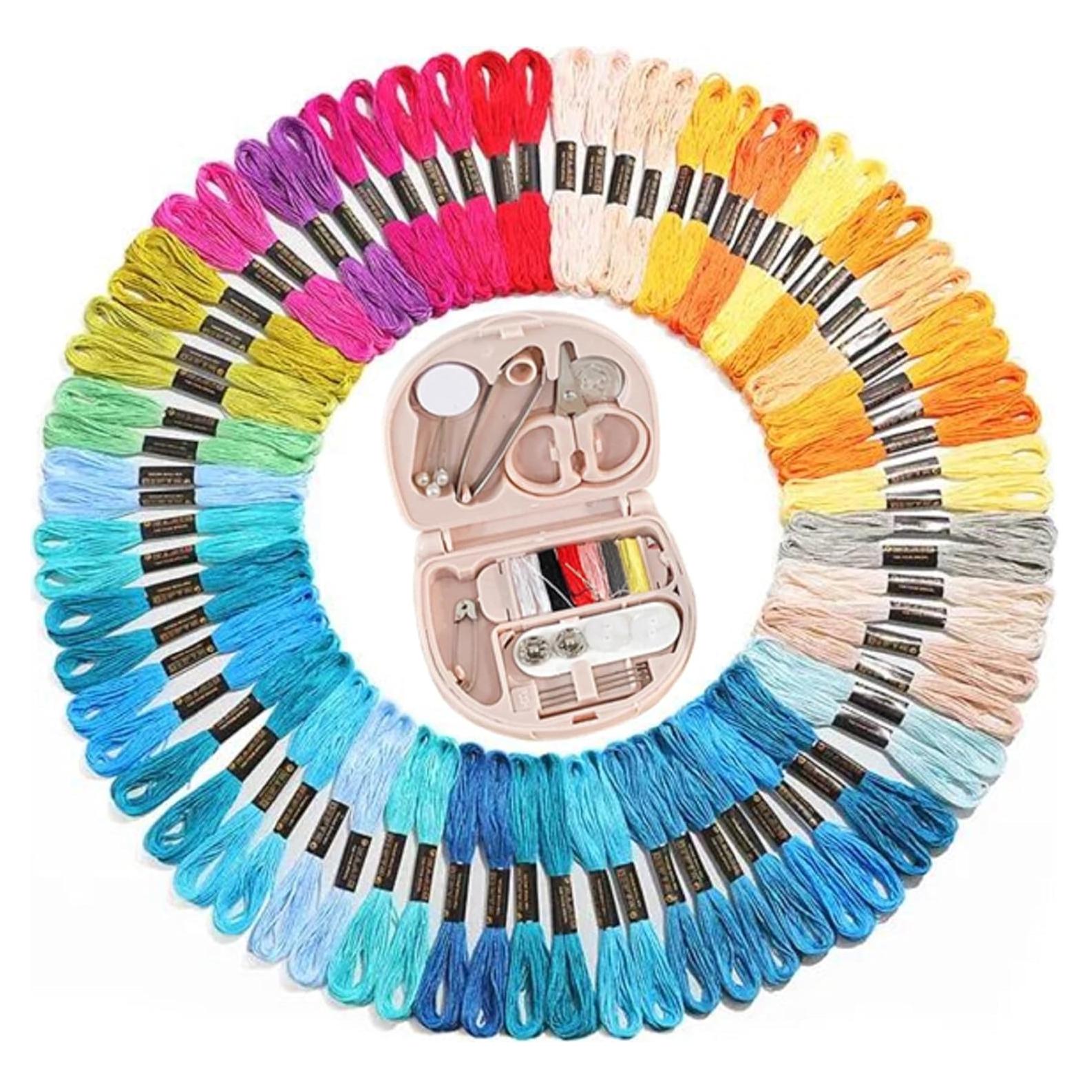 Kit de Hilos de Bordado Artxfovy 447 Colores 8m con Accesorios