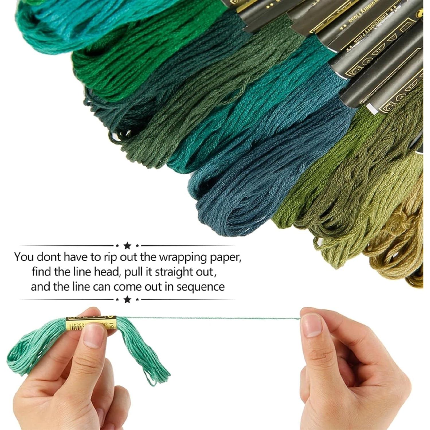 Kit de Hilos de Bordado Artxfovy 447 Colores 8m con Accesorios