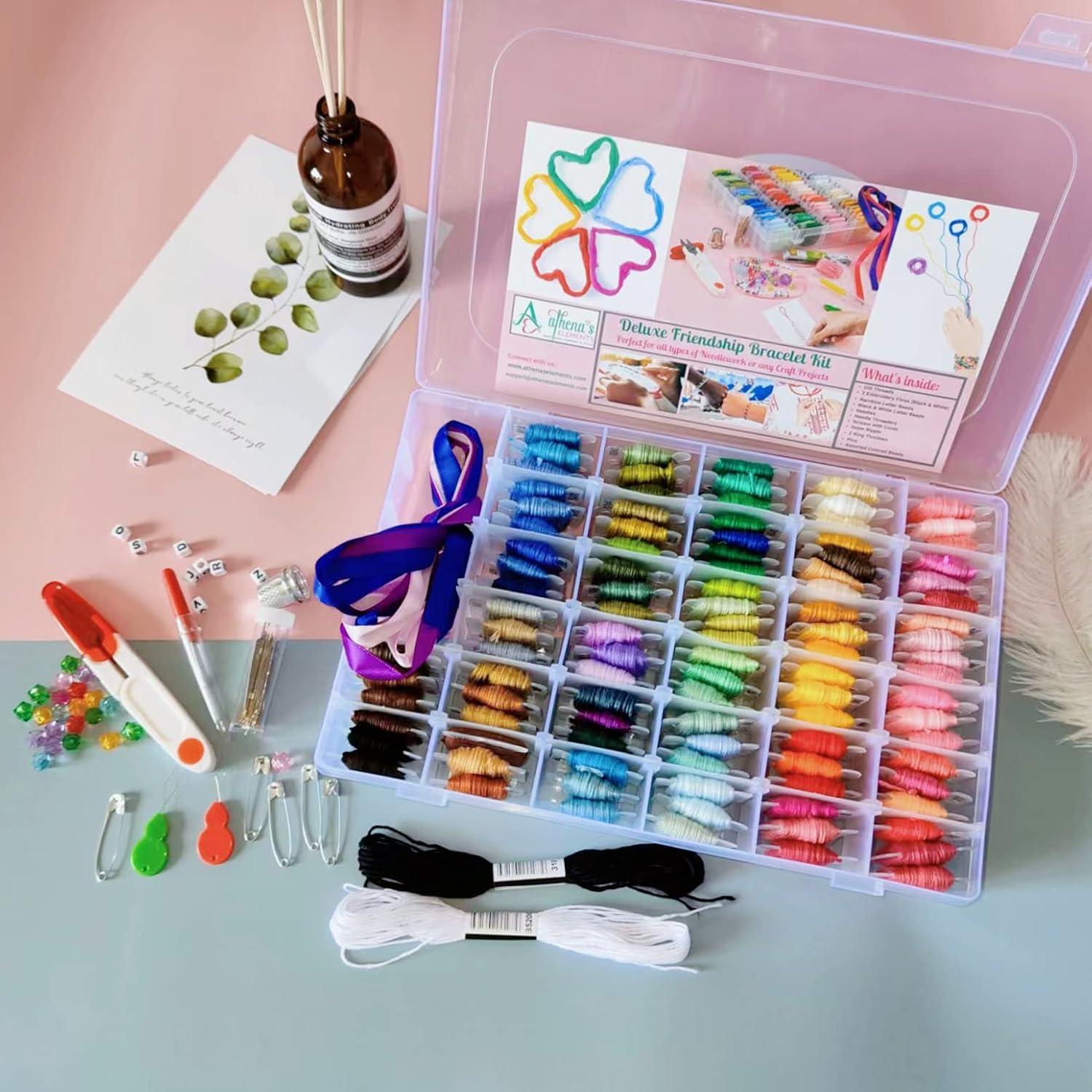 Kit de Pulsera de Hilo de Bordado Elementos de Athena - 193 Piezas