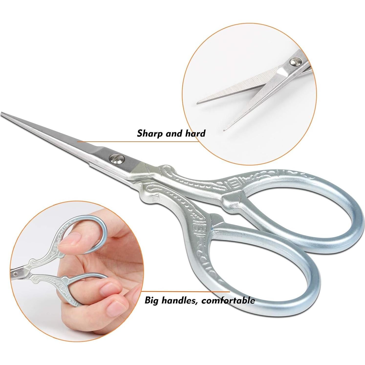 Tijeras de Bordado Hisuper 9.14 cm con Funda de Cuero