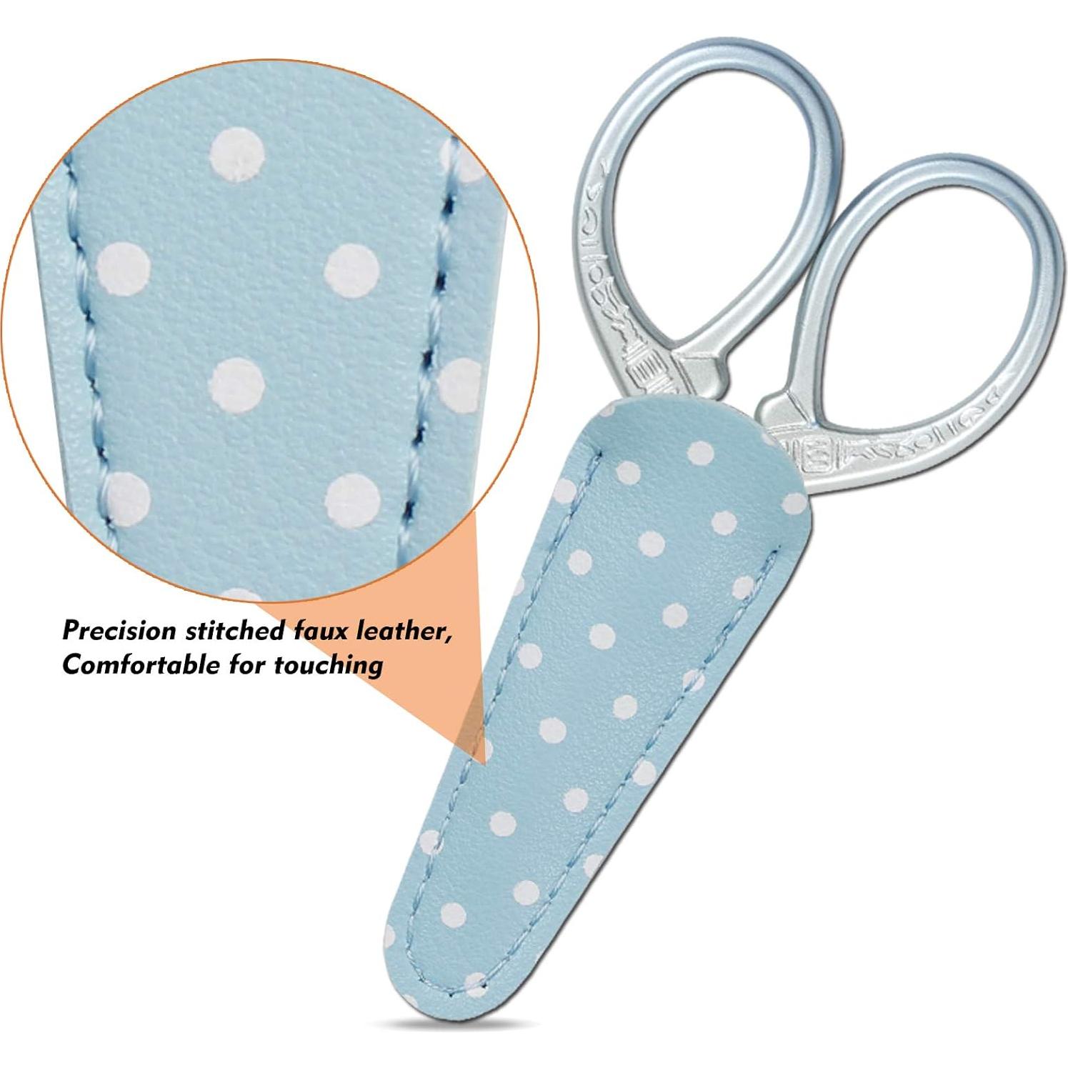 Tijeras de Bordado Hisuper 9.14 cm con Funda de Cuero