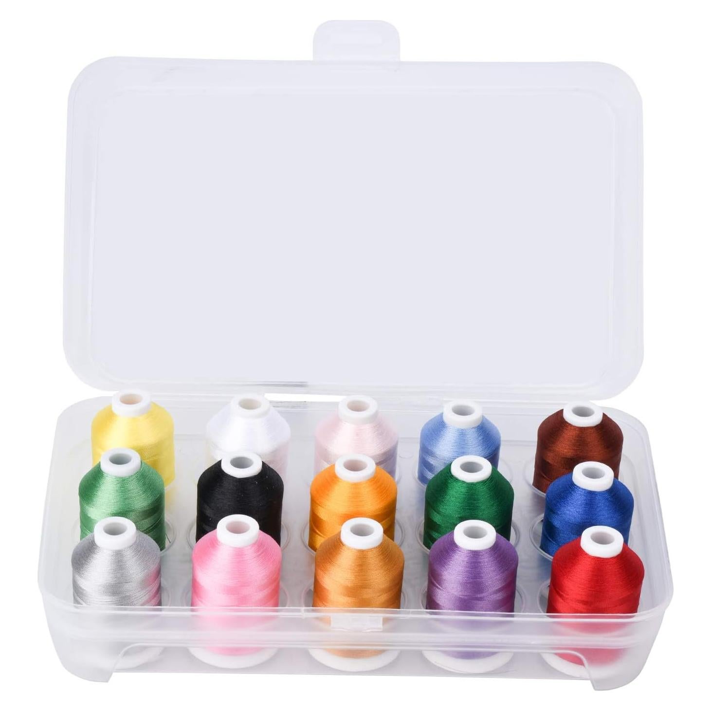 Hilo de bordado Simthread 1000M 15 colores poliéster con caja