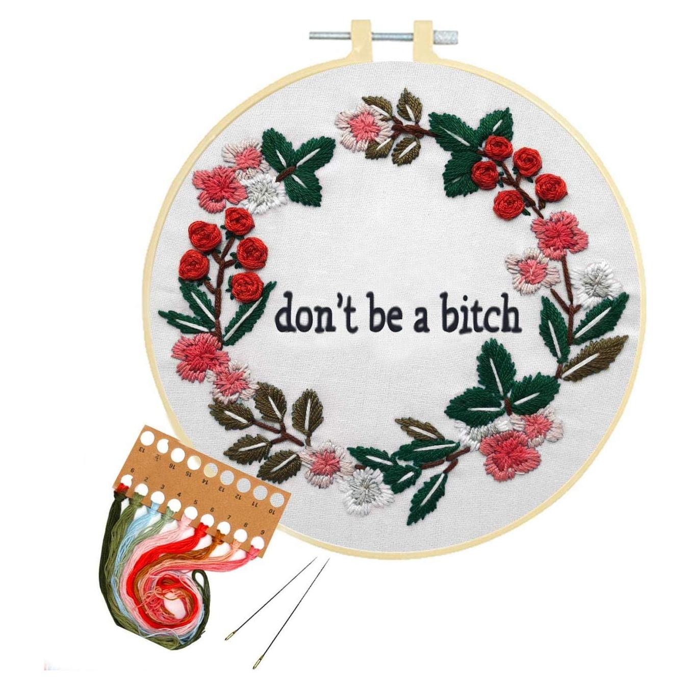 Kit de Bordado Nuberlic Punto de Cruz con Patrón y Aro