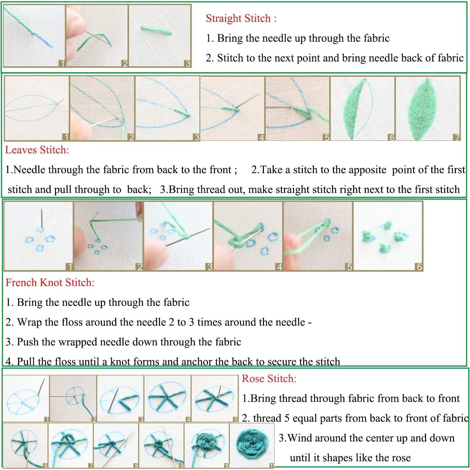 Kit de Bordado Nuberlic Punto de Cruz con Patrón y Aro