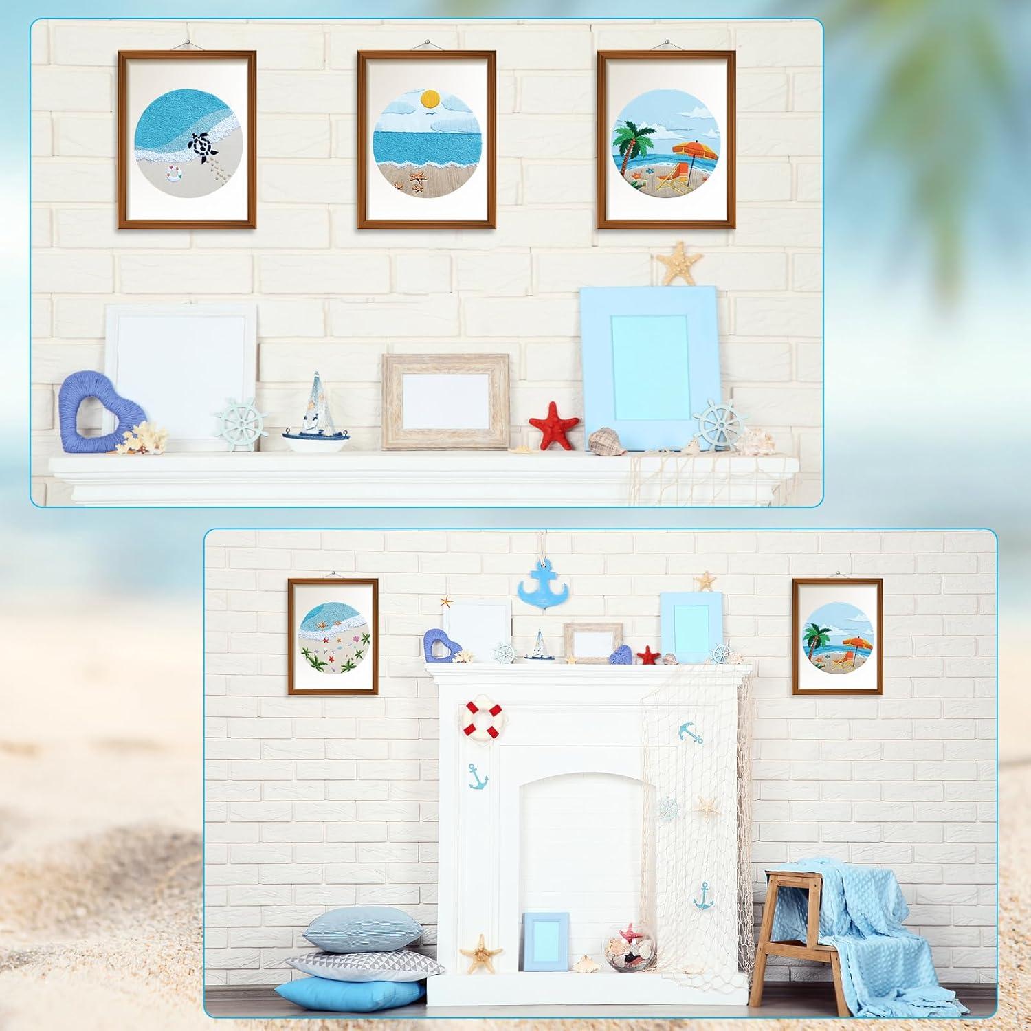 Kit de Bordado Oceánico ElasignShopo para Principiantes 4 Set