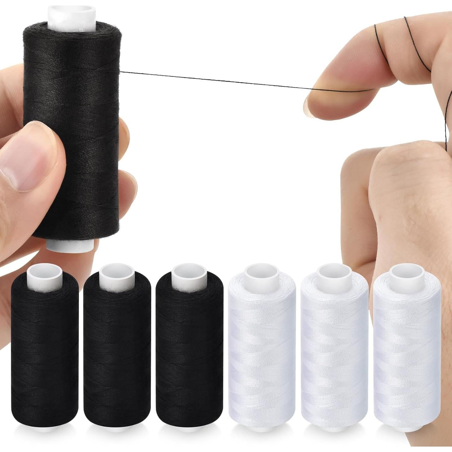 Kit de Hilo de Costura 6 Piezas 400 Yards Poliester Dorbetar