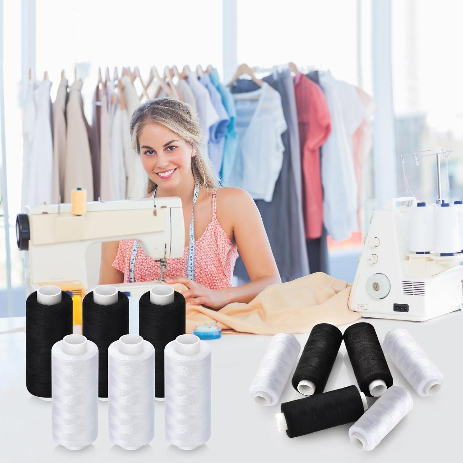 Kit de Hilo de Costura 6 Piezas 400 Yards Poliester Dorbetar