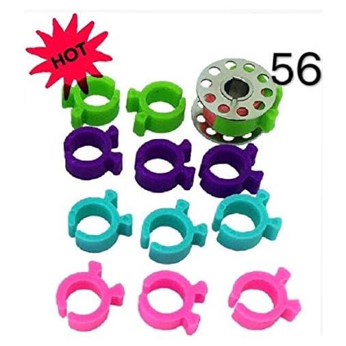 Juego de 56 Sujetadores de Bobinas PeavyTailor - Clips Organizador de Hilos