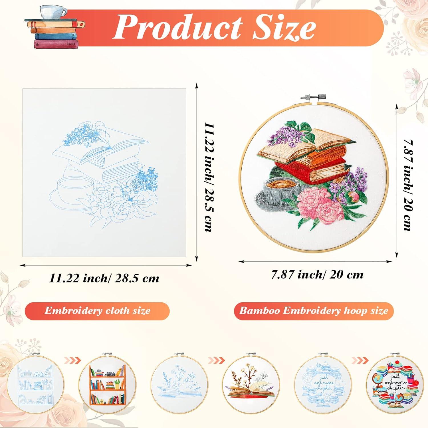 Kit de Bordado Unittype 4 Juegos Punto de Cruz DIY Libros