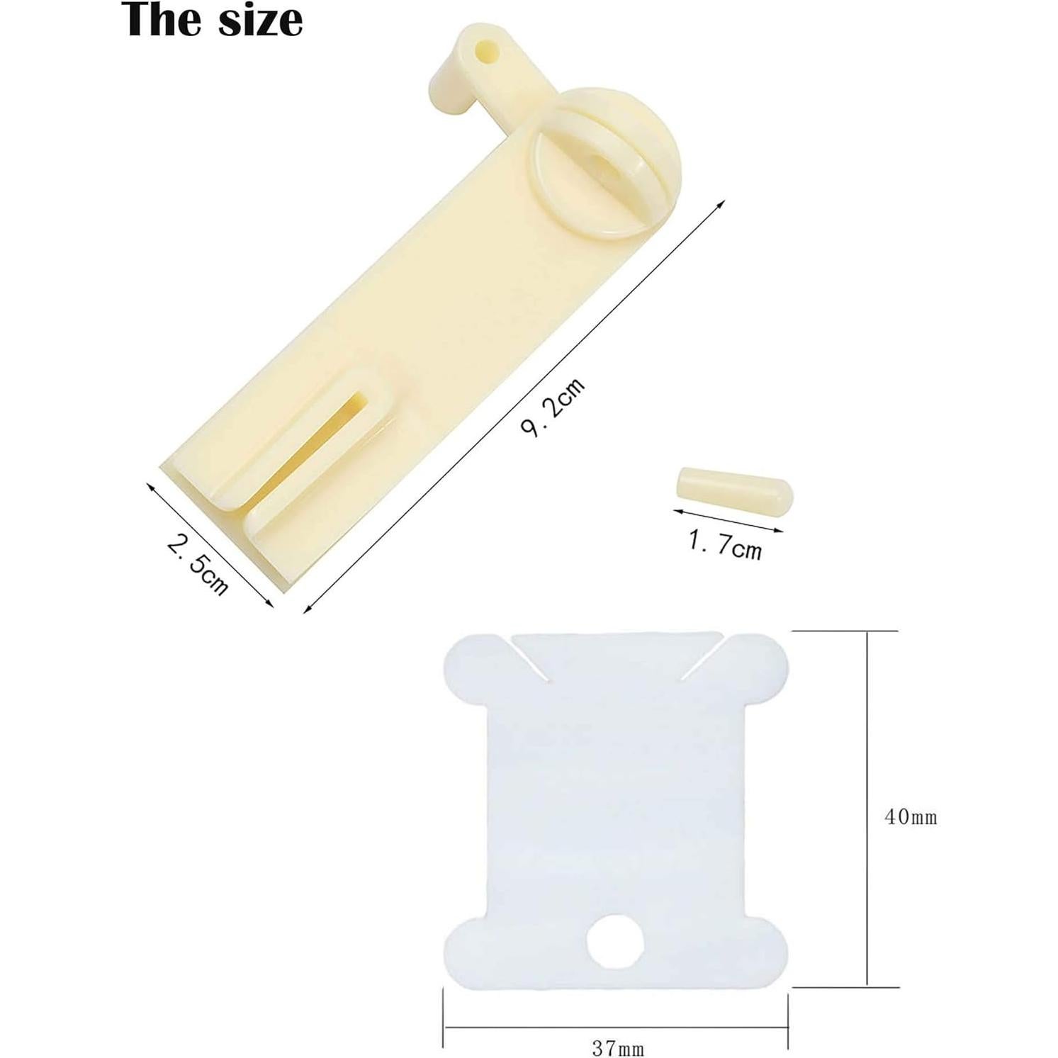 Fokanlo 300 Bobinas de Plástico con Enrollador Blanco para Bordado