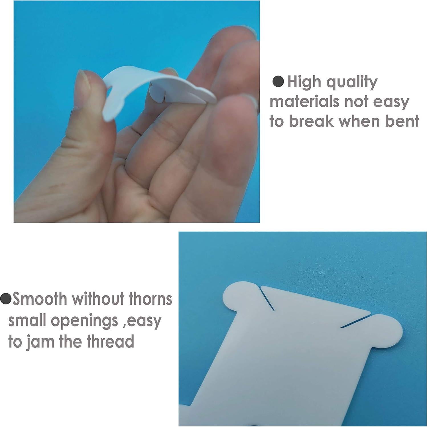 Fokanlo 300 Bobinas de Plástico con Enrollador Blanco para Bordado